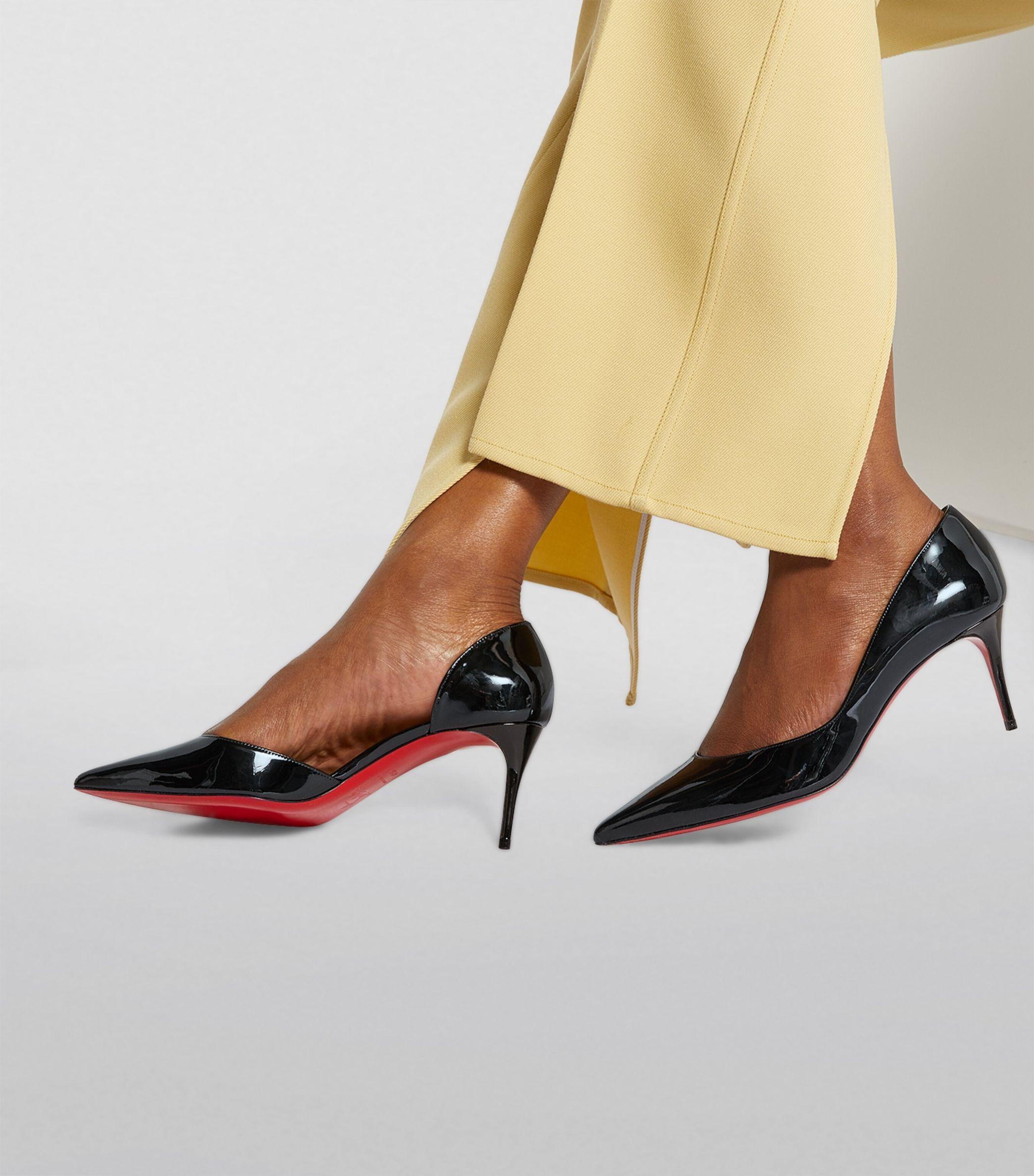 Christian Louboutin Iriza Patent Leather Pumps 70 in Black | Lyst