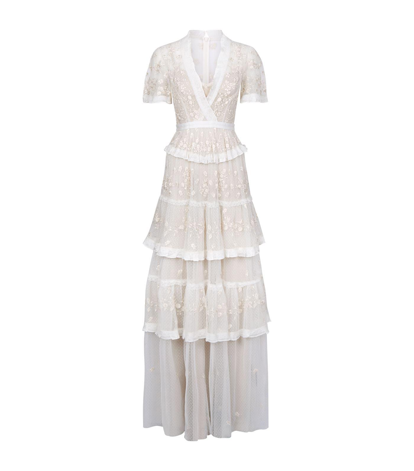 needle and thread white gown