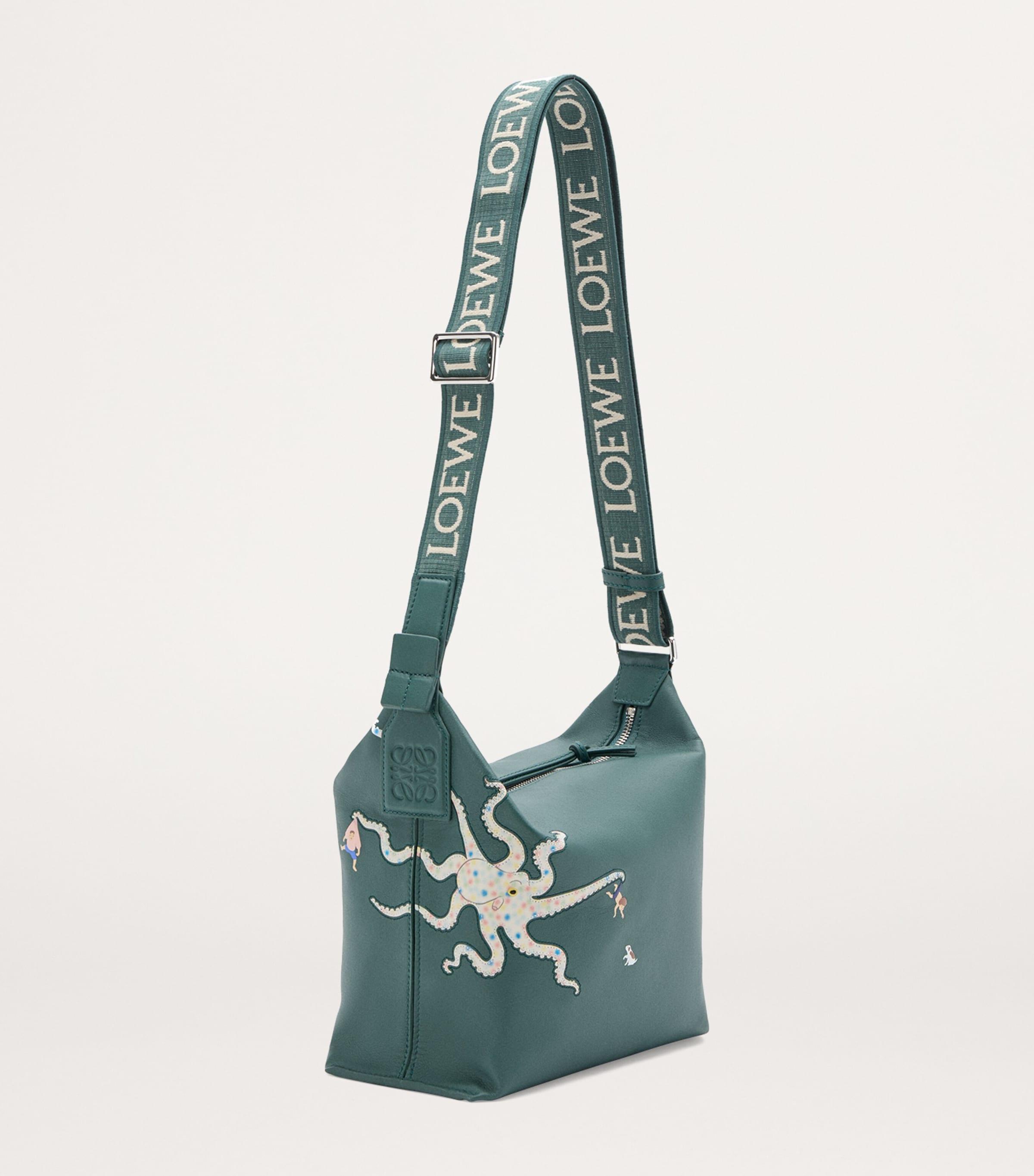 Loewe X Suna Fujita Small Leather Cubi Cross-Body Bag in