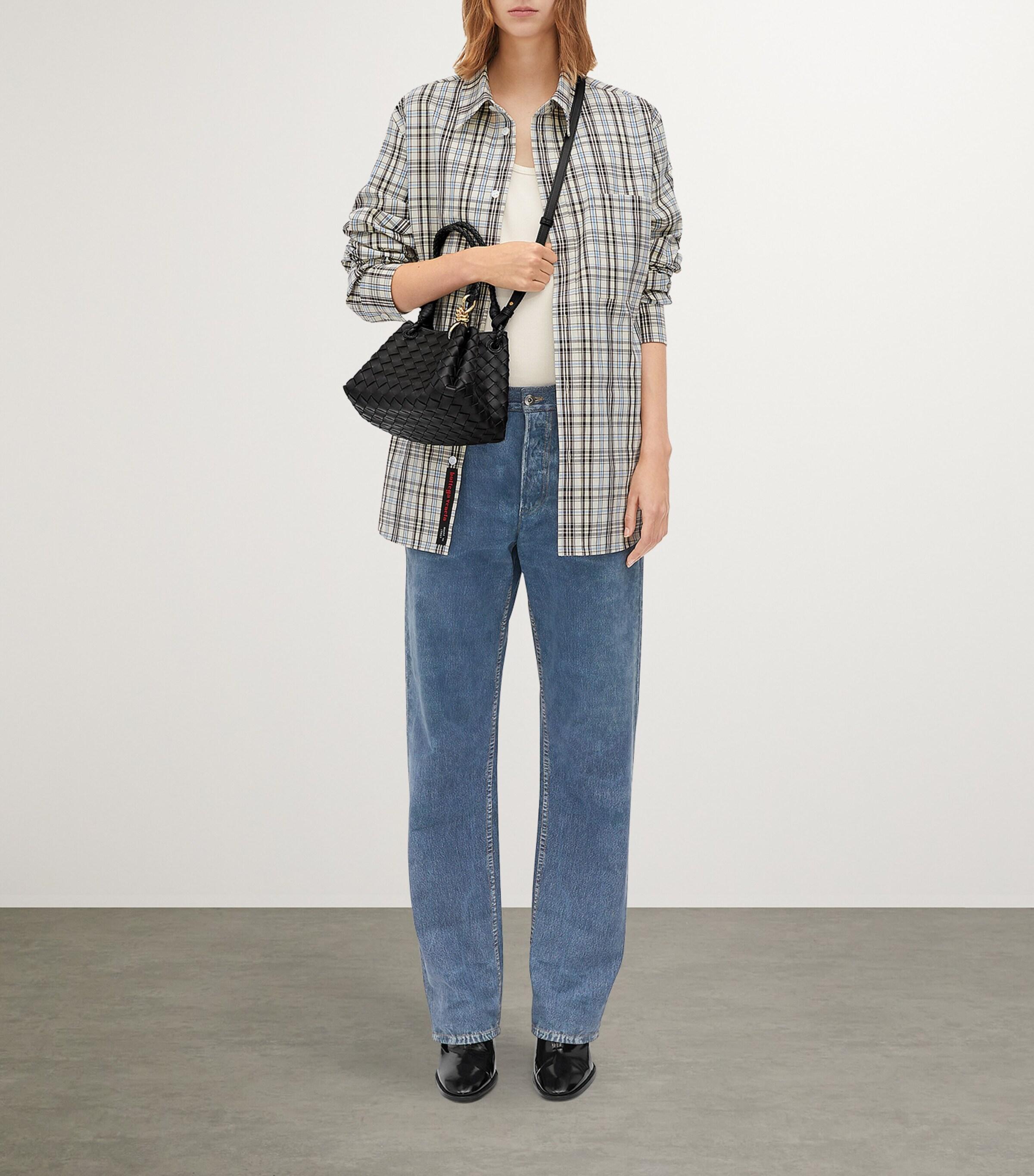 【関税&送料込】Bottega Veneta Black Leather Small Parachute BOTTEGA VENETA Parachute small intrecciato leather shoulder