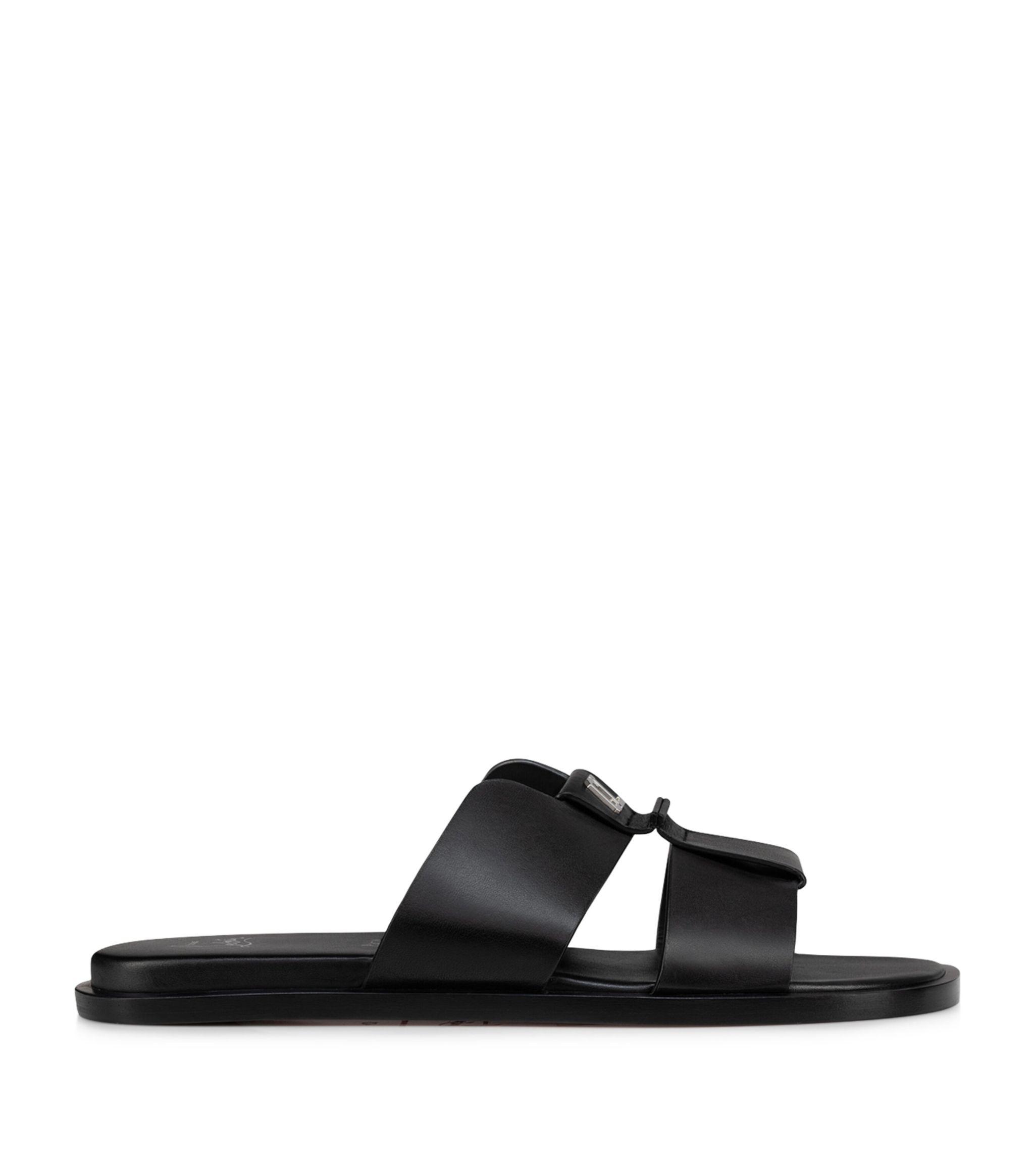 Christian Louboutin Loubi Be Leather Sandals in Black for Men | Lyst UK