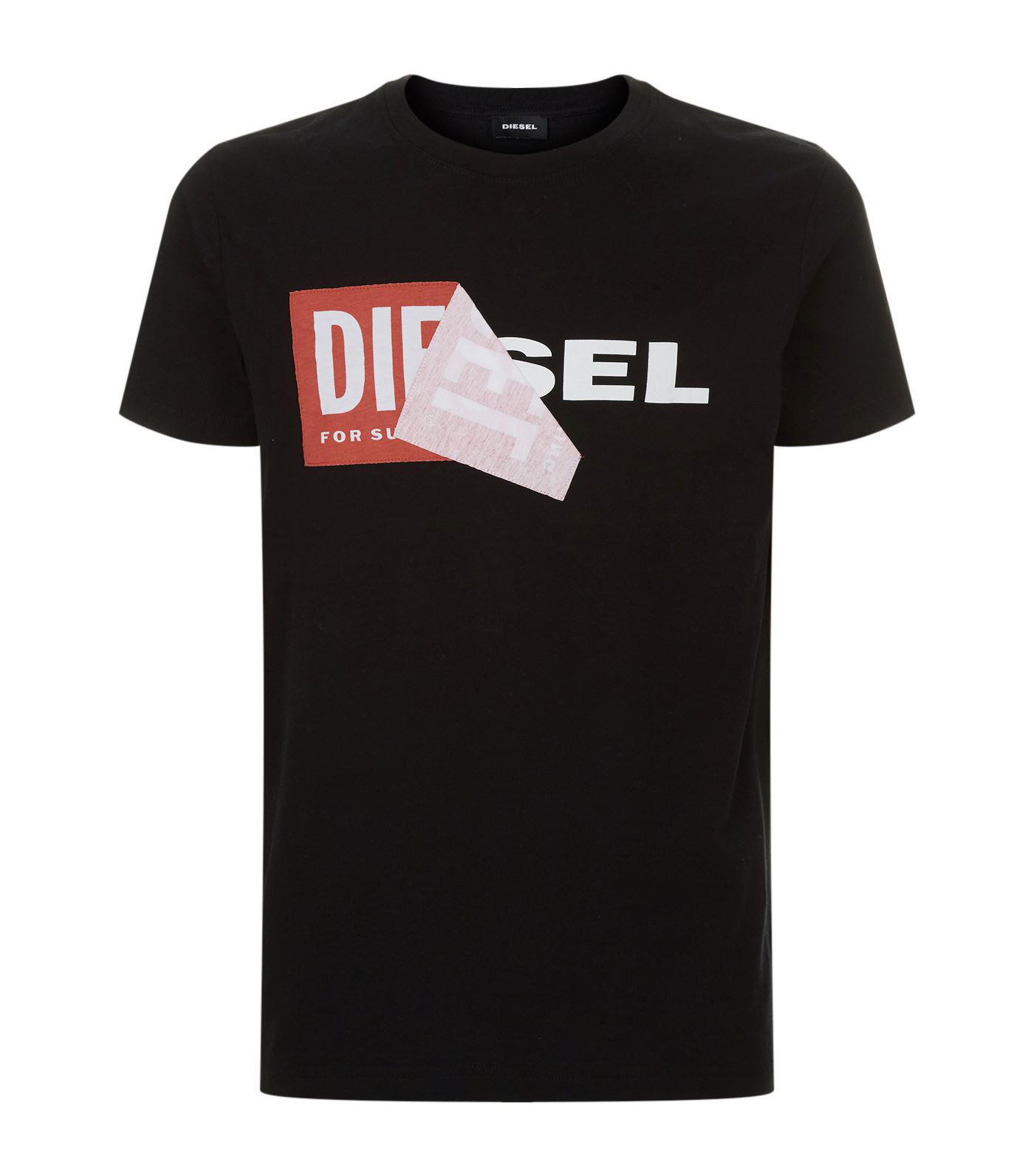 diesel peel logo t shirt mens