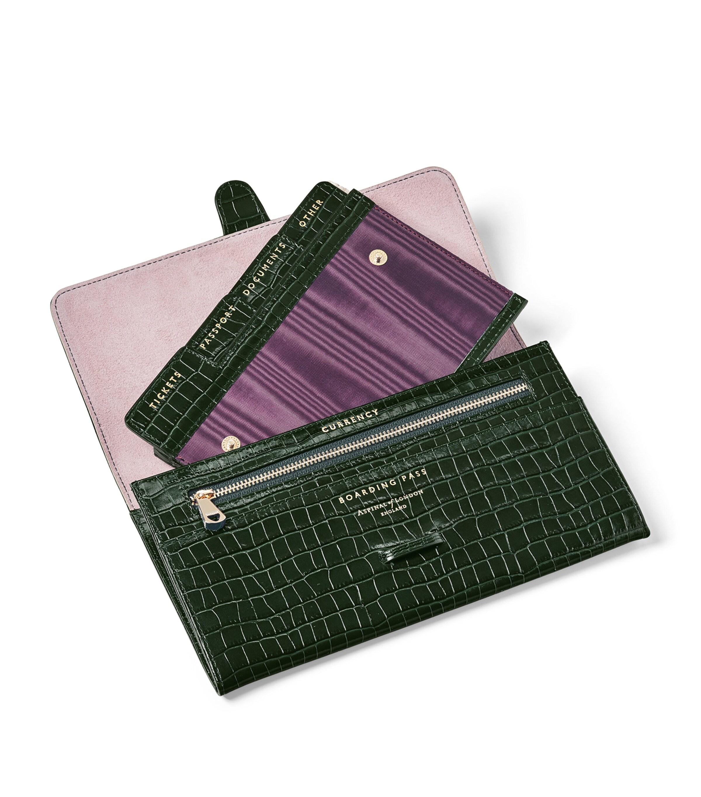 Aspinal of London Leather Travel Wallet in Green for Men Lyst