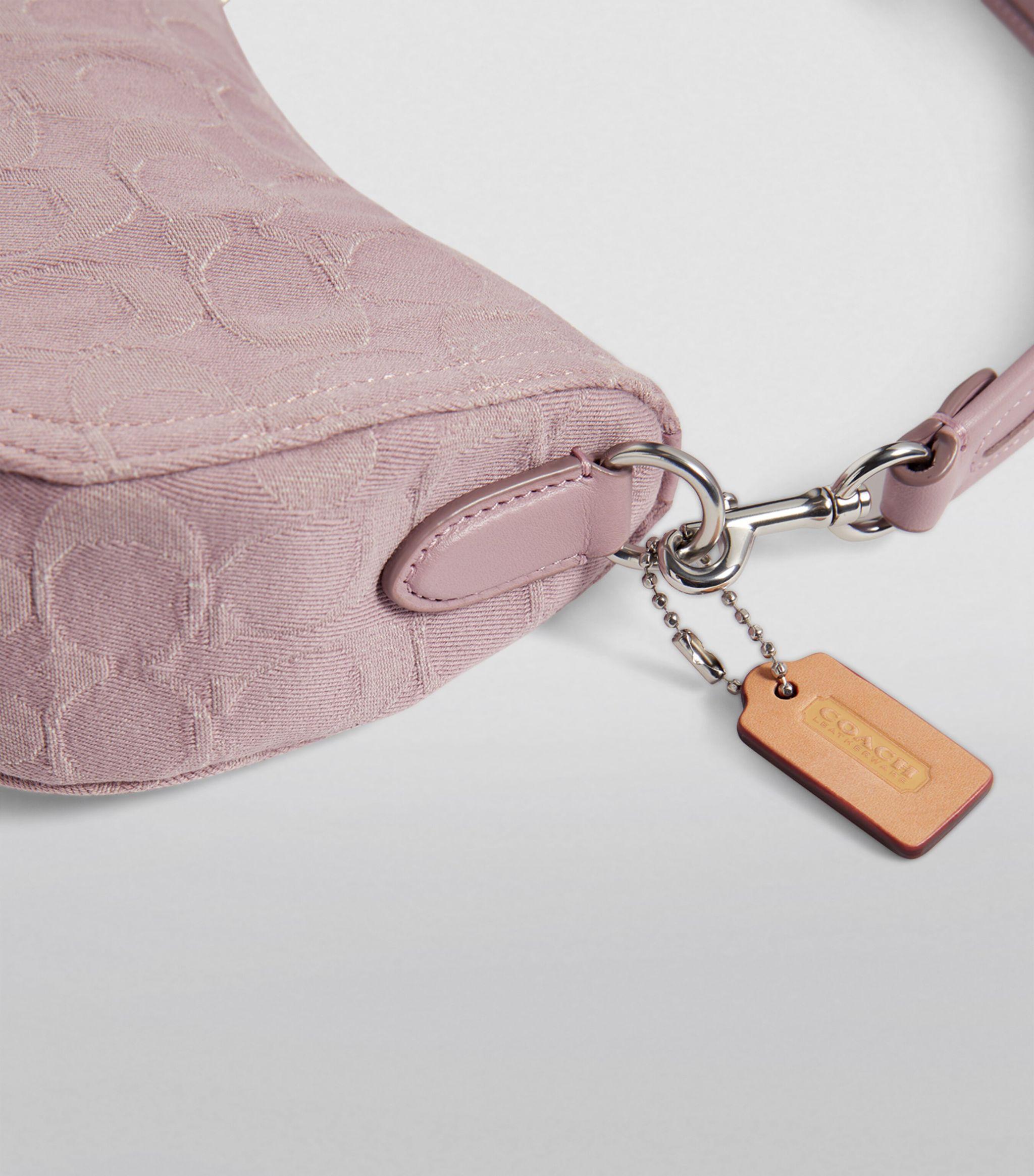 COACH Denim Swinger Shoulder Bag in Pink