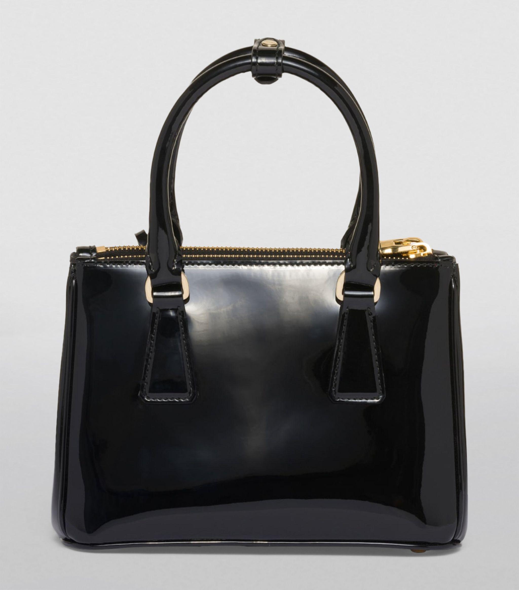 Prada Mini Leather Galleria Top handle Bag in Black Lyst Canada