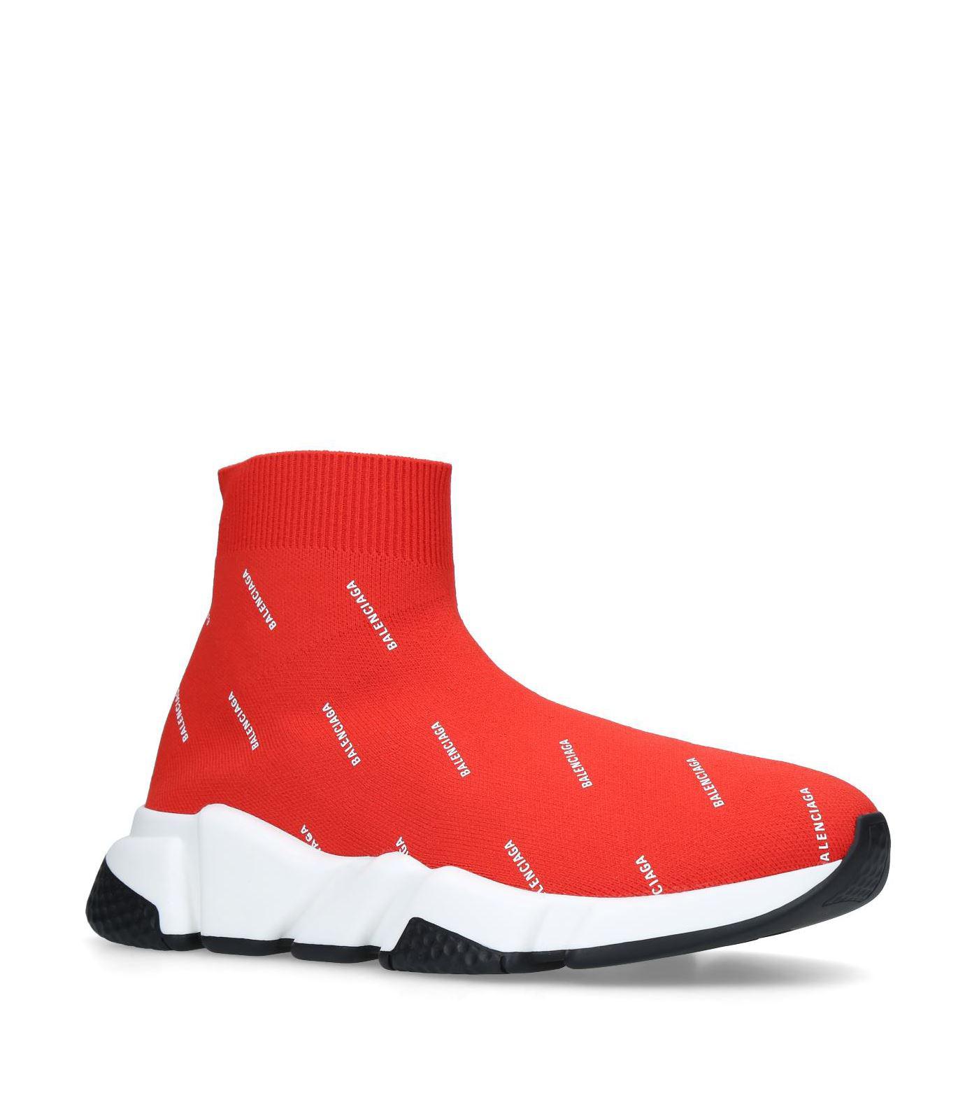 balenciaga shoes sock red