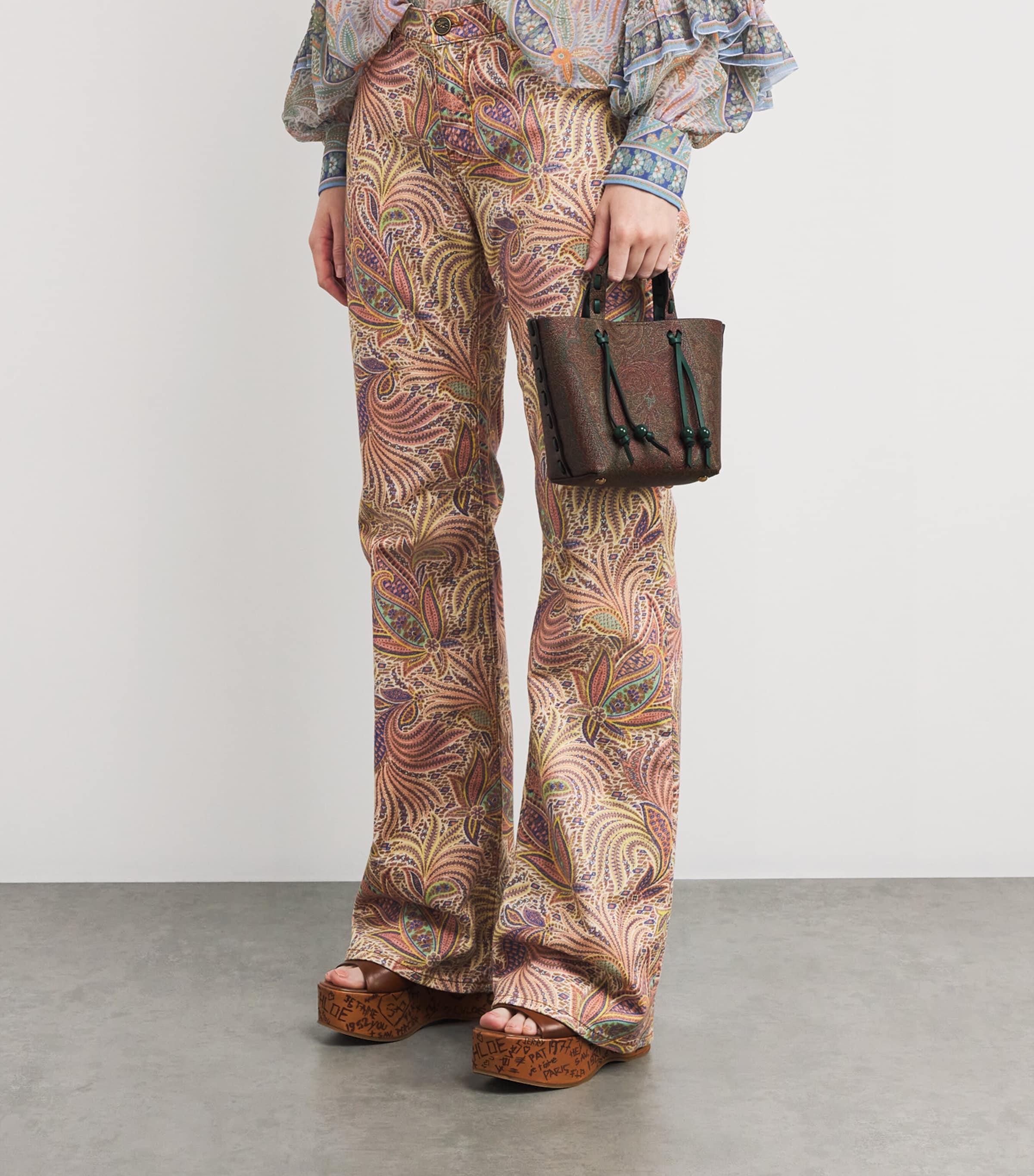 トートバッグ ETRO Printed canvas Arnica 1984 shopping bag Etro Arnica 1984 Shopping Bag In Red - 33% Off | Editorialist
