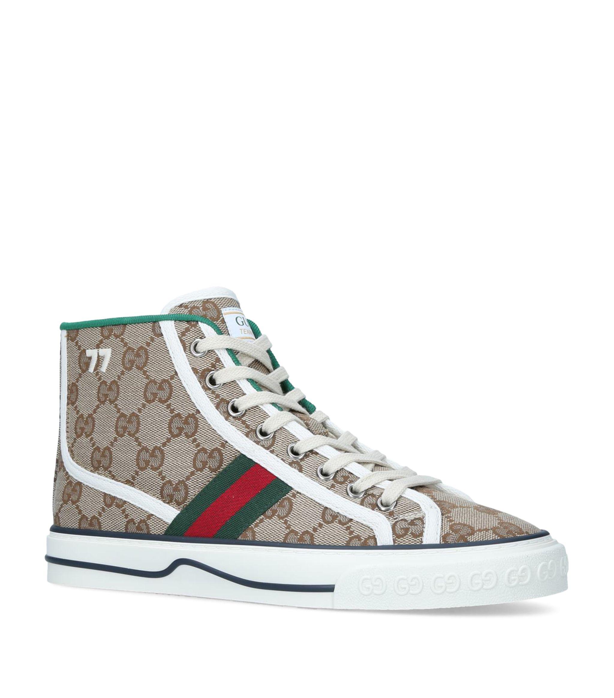 Gucci Canvas Tennis 1977 High Top Sneaker in Beige (Natural) - Save 21% ...