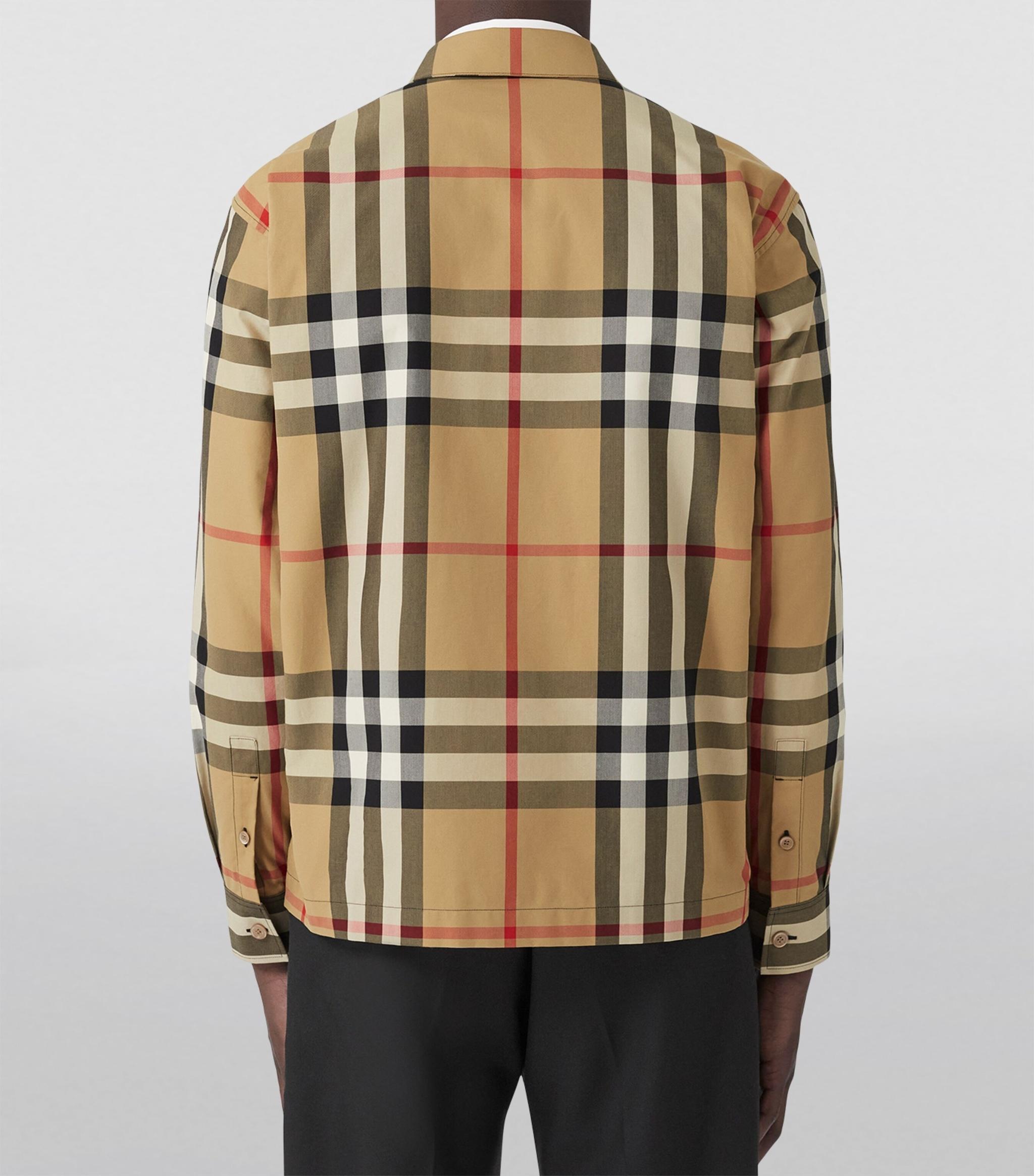 Burberry Exaggerated Check Oversized Shirt in Natural for Men | Lyst