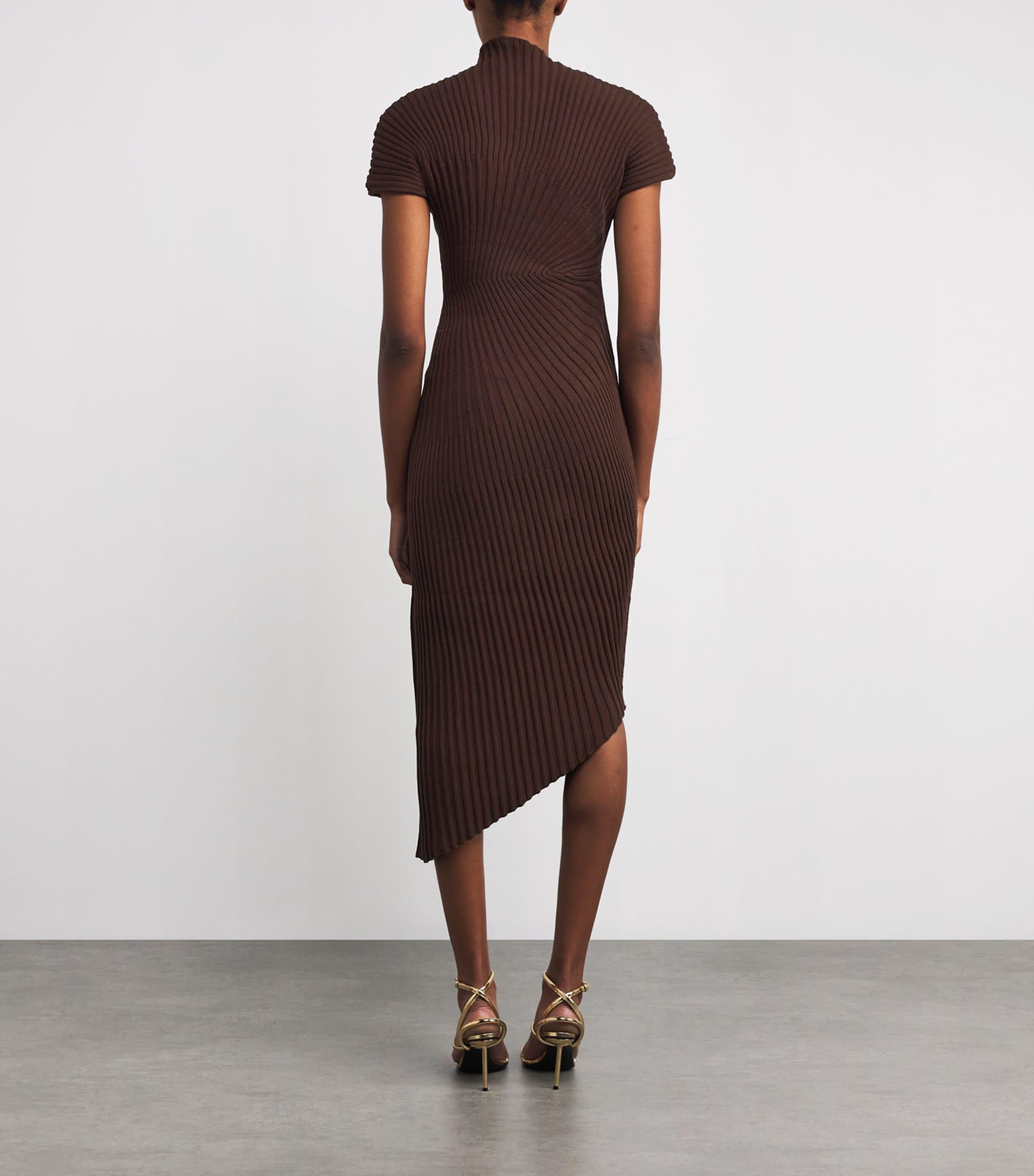 chrysta knit dress cult gaia Knitted Midi in Brown Formal dress