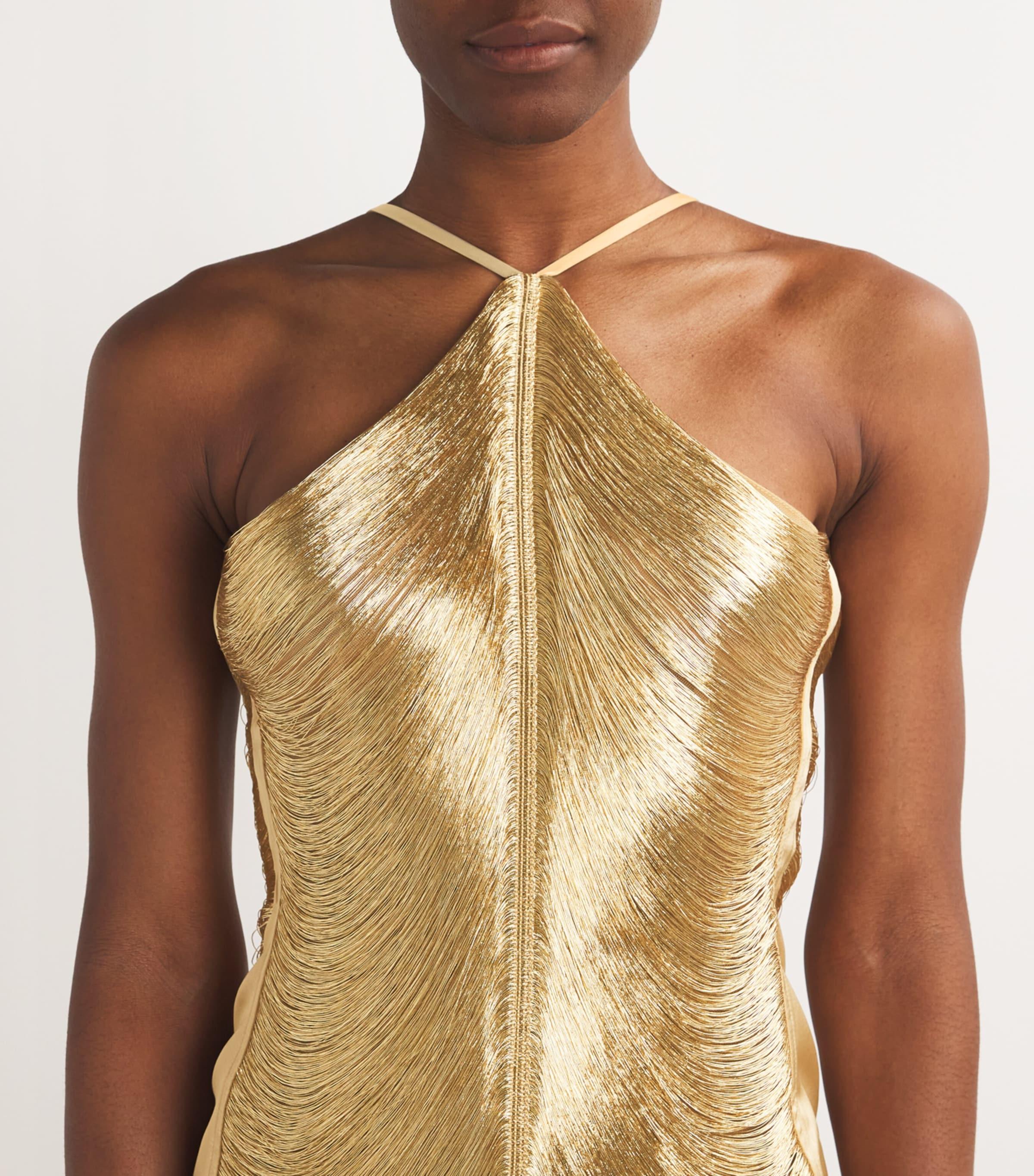 Cult Gaia Fringed Mara Mini Dress in Metallic | Lyst UK Cult Gaia Fringed Mara Mini Dress in Metallic | Lyst UK