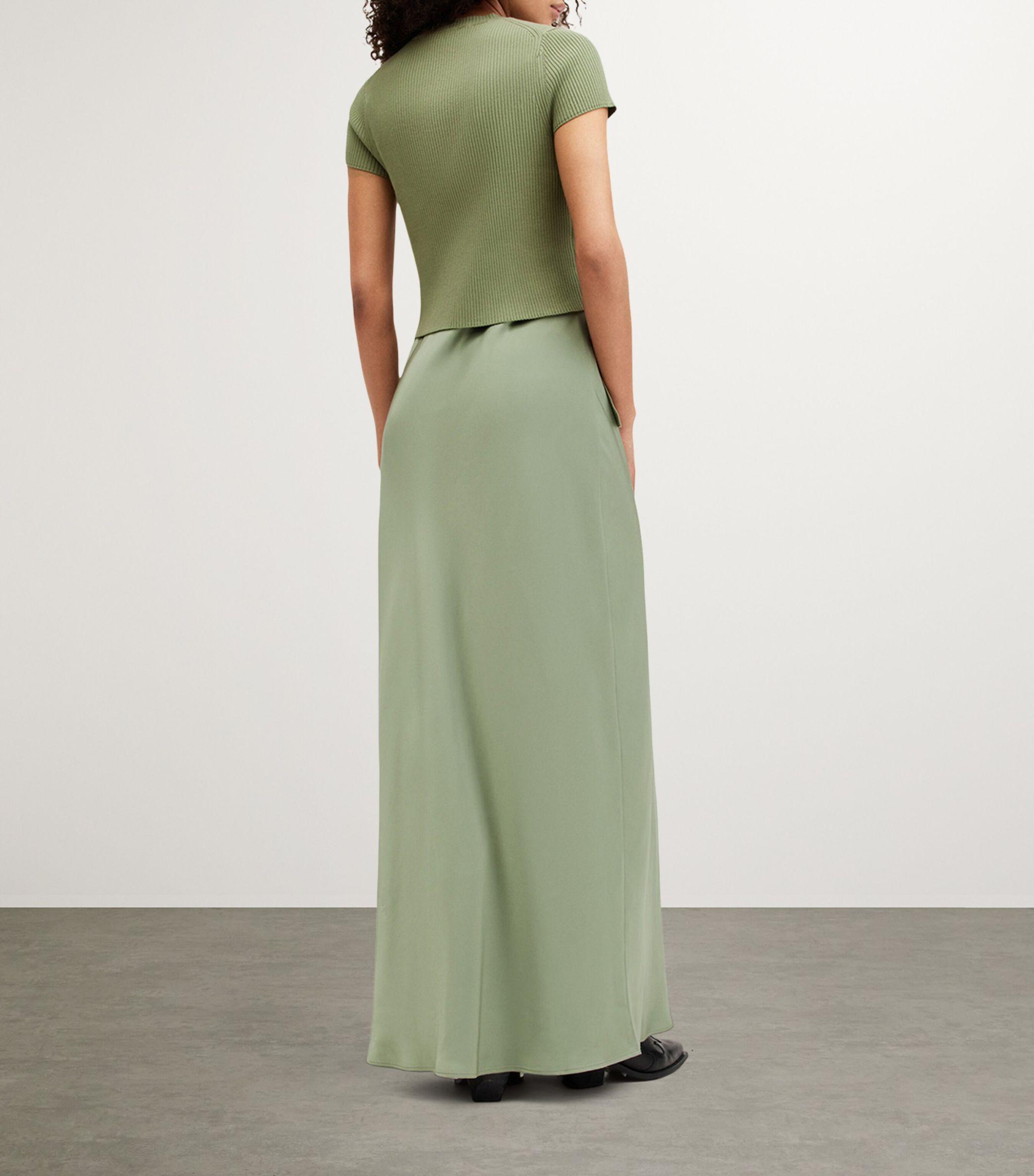 AllSaints Hayes 2-In-1 Maxi Dress in Green | Lyst AllSaints Hayes 2-In-1 Maxi Dress in Green | Lyst
