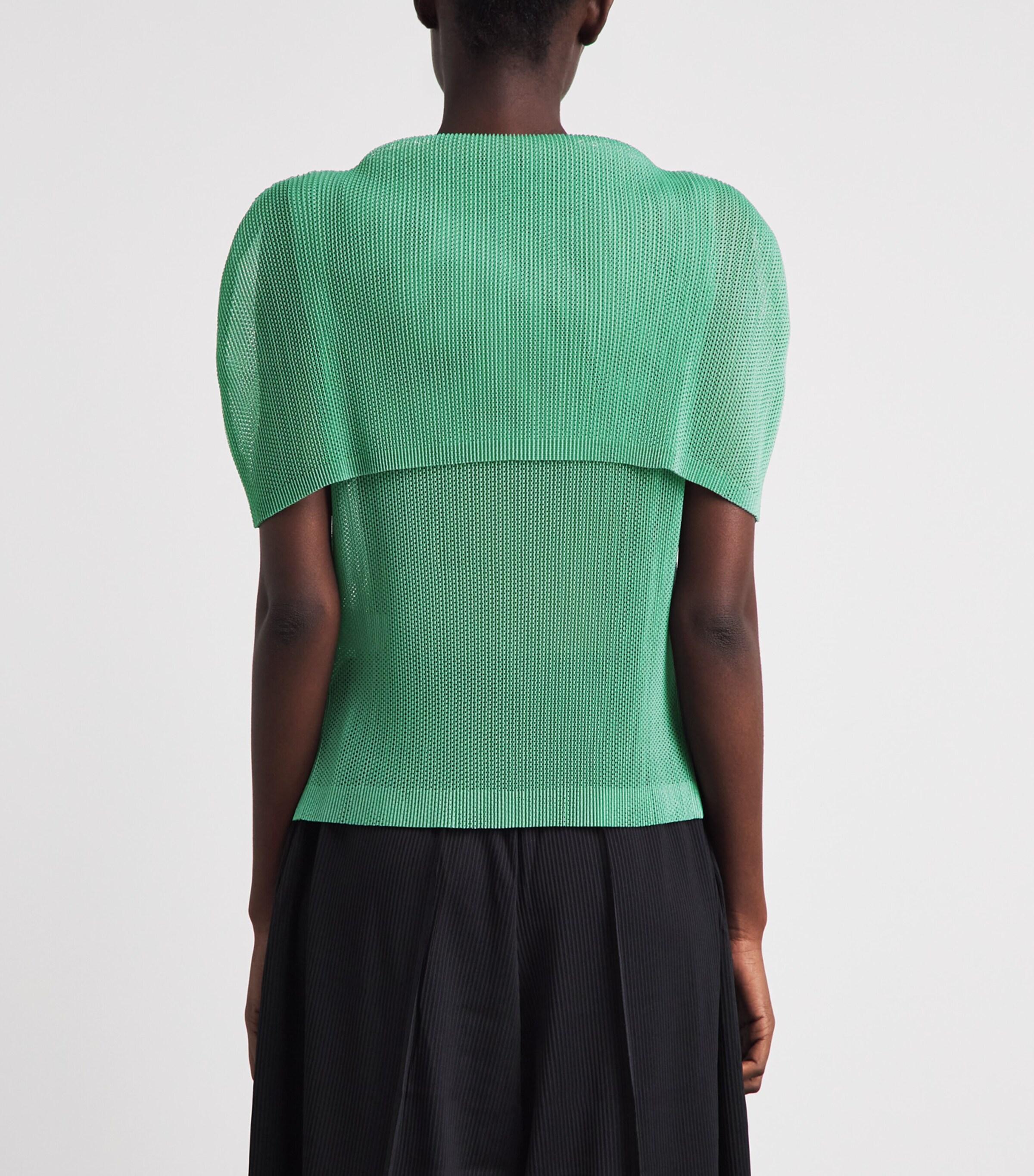 Pleats Please Issey Miyake Tatami August Top in Green | Lyst Australia