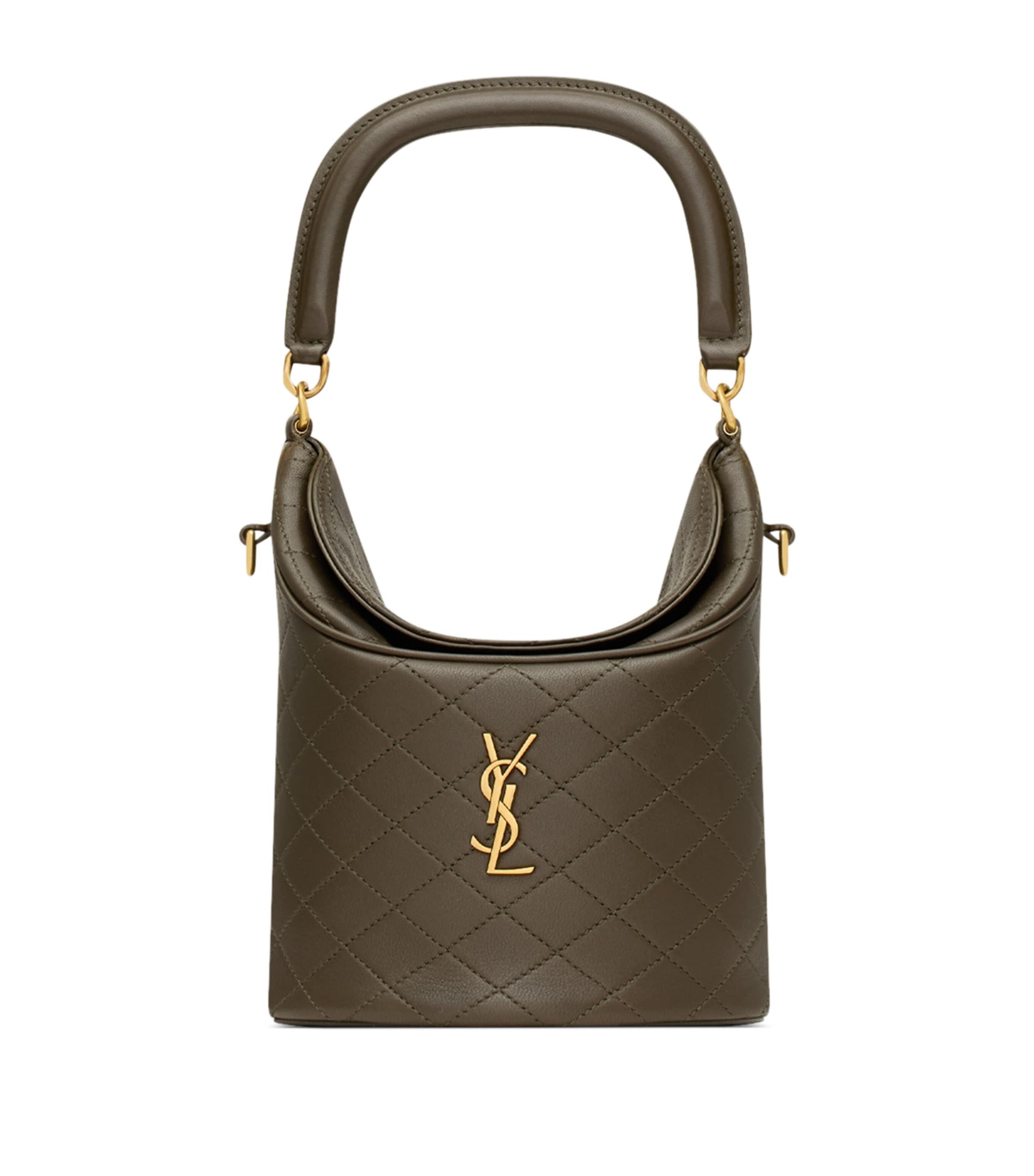 ショルダーバッグ・ポシェット Saint Laurent BUCKET BAG Saint Laurent Seau Studded Black Leather Crossbody Bucket