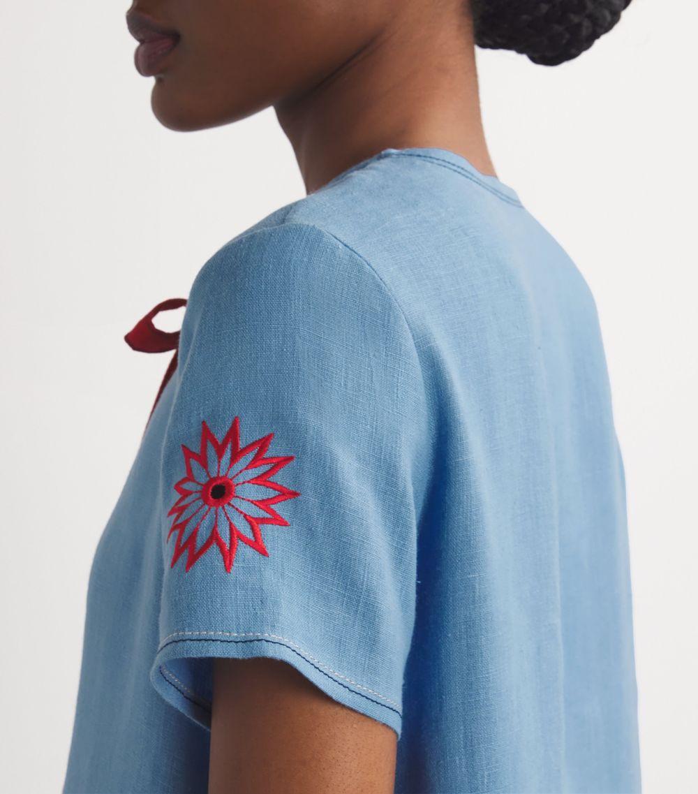 petra embroidered tunic dress Petra Tunic Dress Sky Blue / S main image 1
