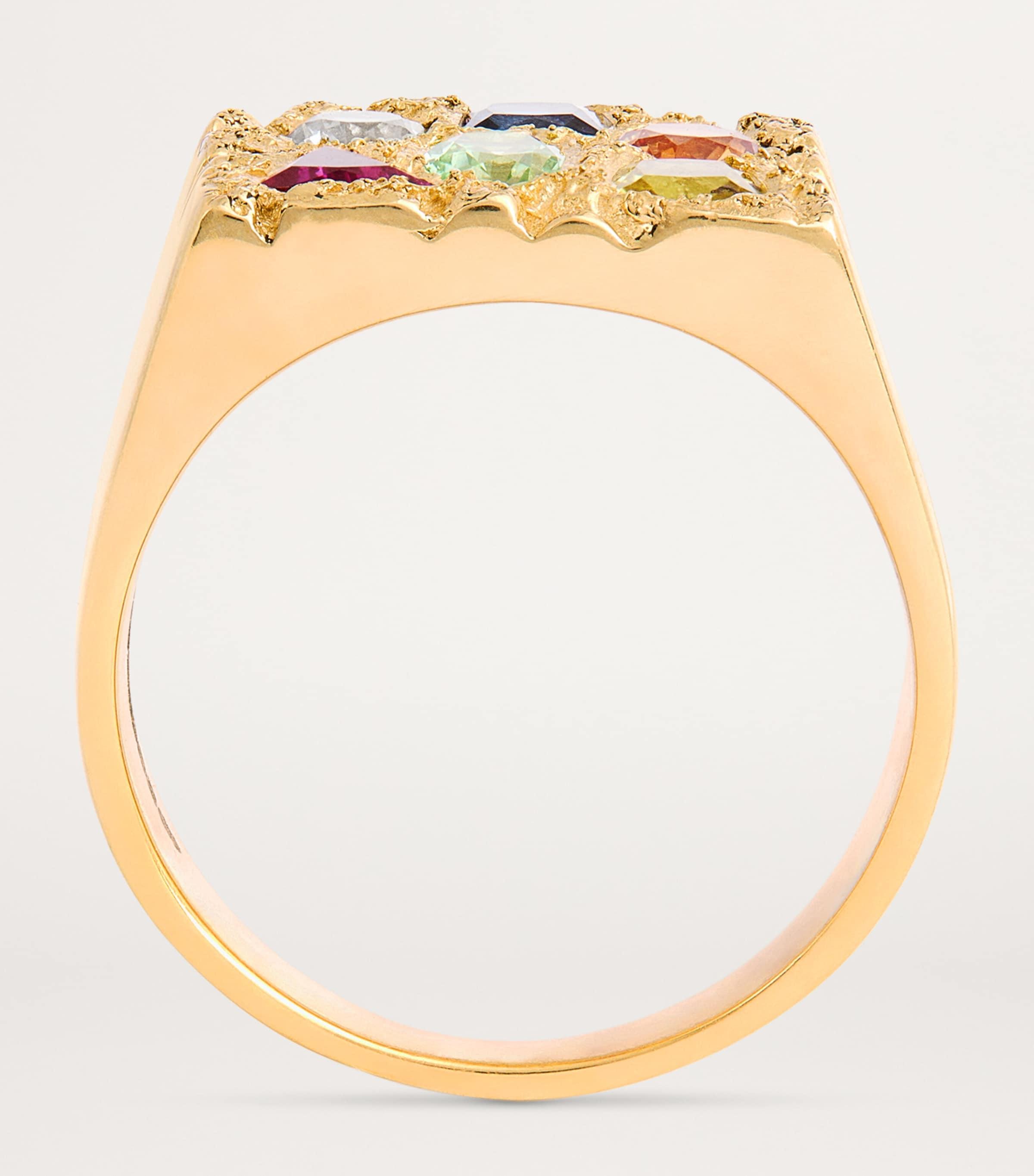 【BLEUE BURNHAM】Cottage Rose サファイア リング Bleue Burnham And Sapphire Cottage Rose Garden Signet Ring