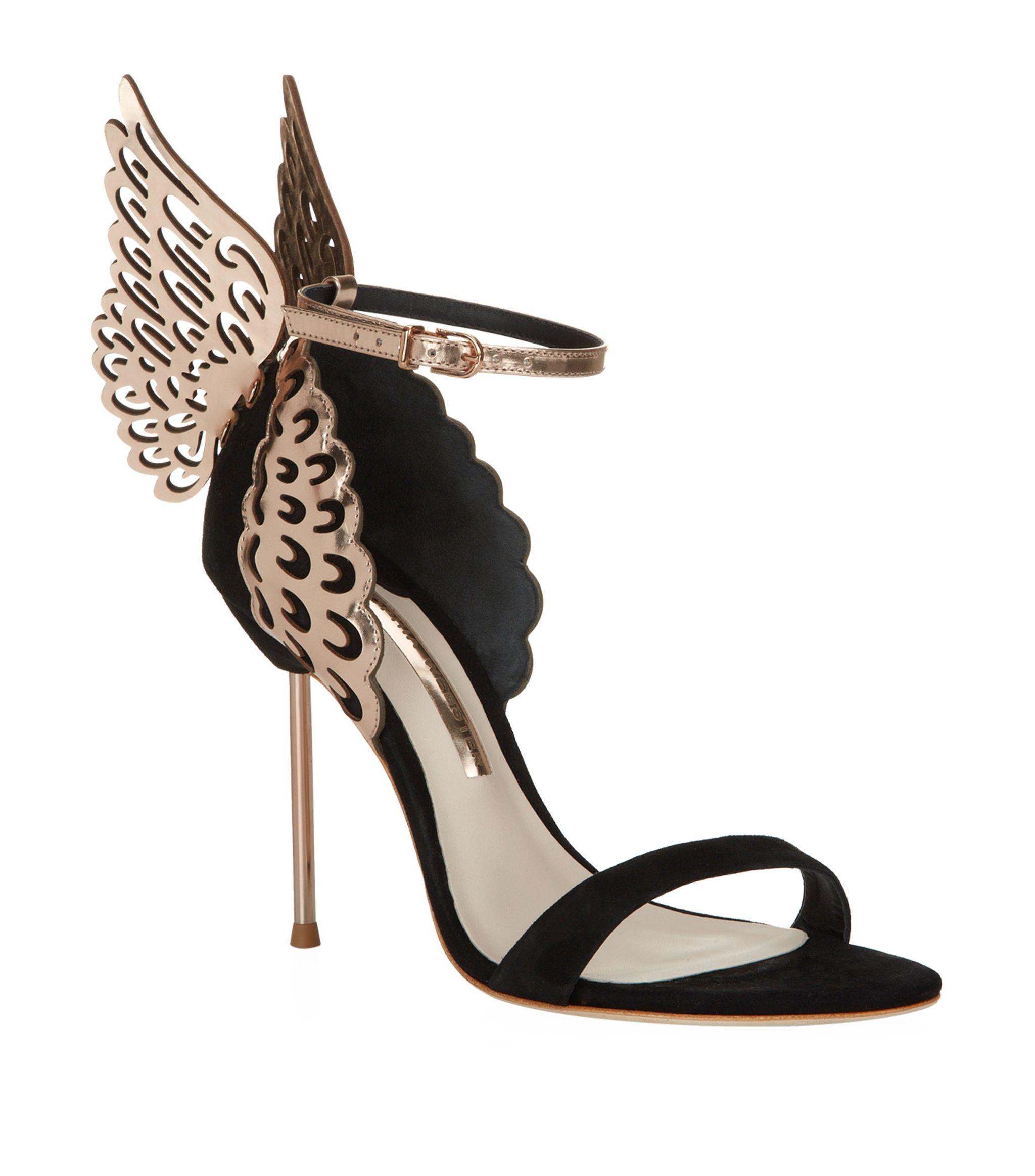 Sophia Webster Leather Butterfly Back 100 Sandals in Black/Rose Gold (Black) - Save 49% - Lyst