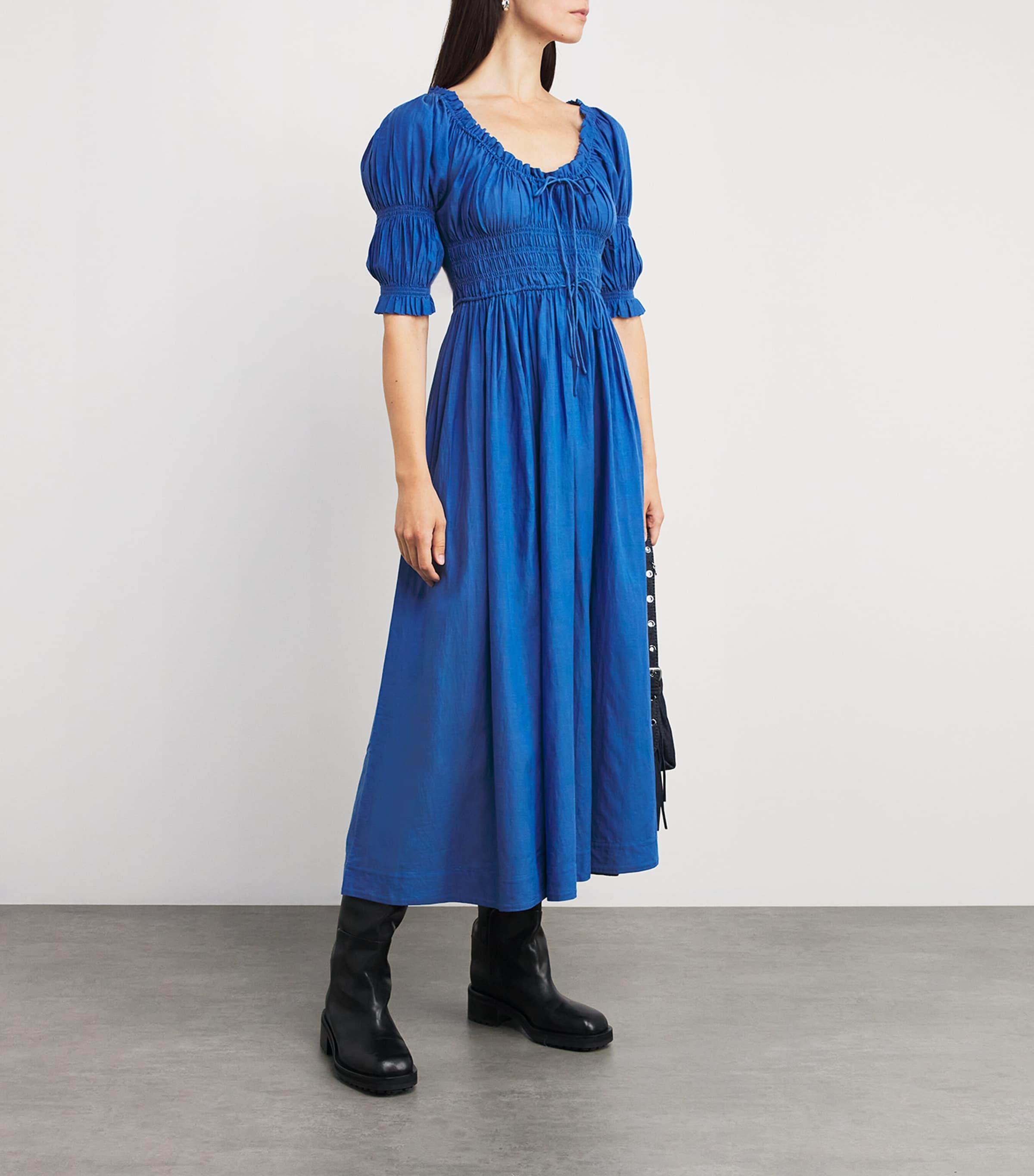 Doen Organic Cotton-Blend Ischia Maxi Dress in Blue | Lyst Doen Organic Cotton-Blend Ischia Maxi Dress in Blue | Lyst