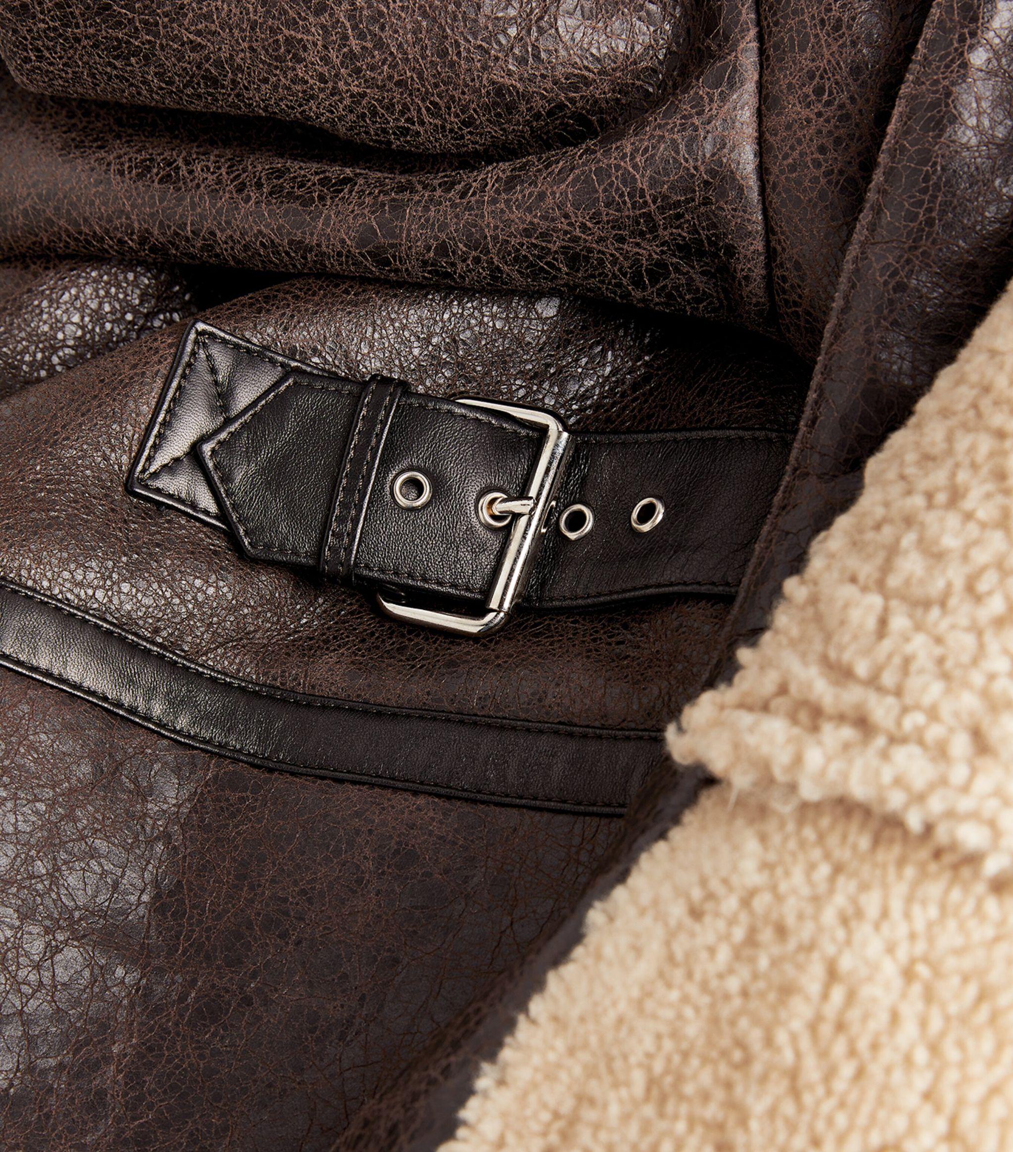 【関税＆送料込み】Mm6 Maison Margiela Shearling Jacket MM6 by Maison Martin Margiela Leather-shearling Jacket in