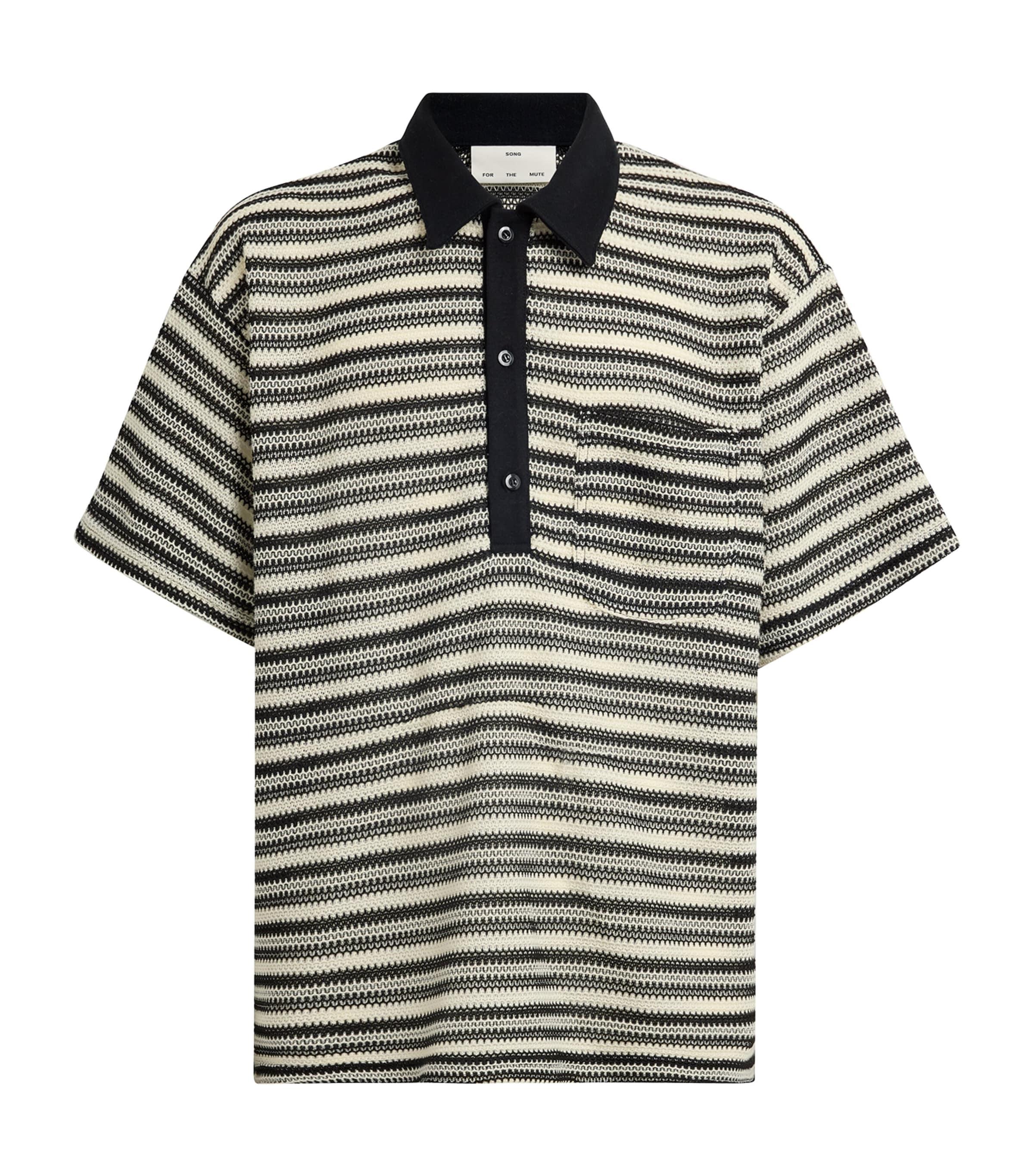 Song For The Mute Crochet Gym Polo Shirt for Men | Lyst