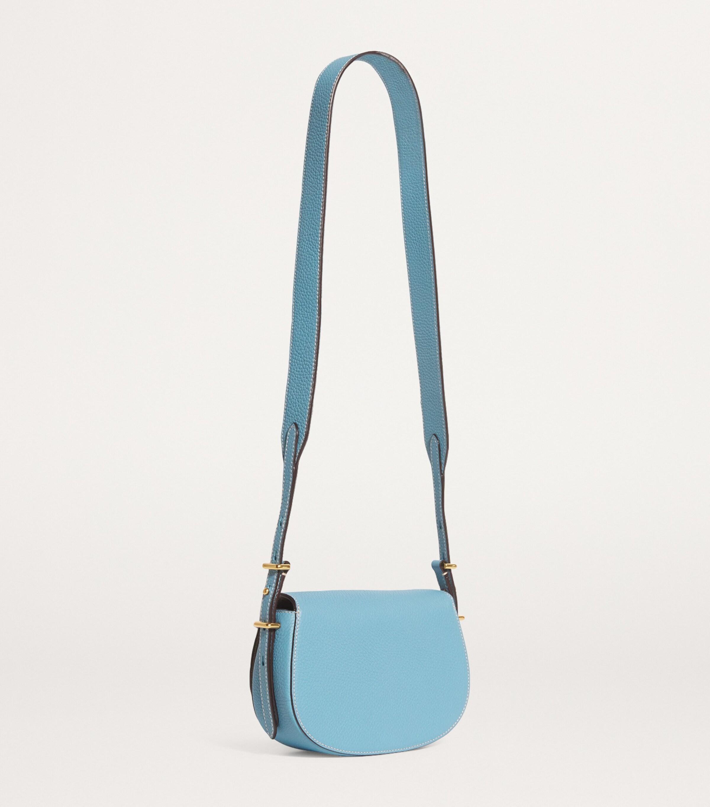 Polo Ralph Lauren Mini Leather Polo Id Saddle Bag in Blue Polo Ralph Lauren Mini Leather Polo Id Saddle Bag in Blue
