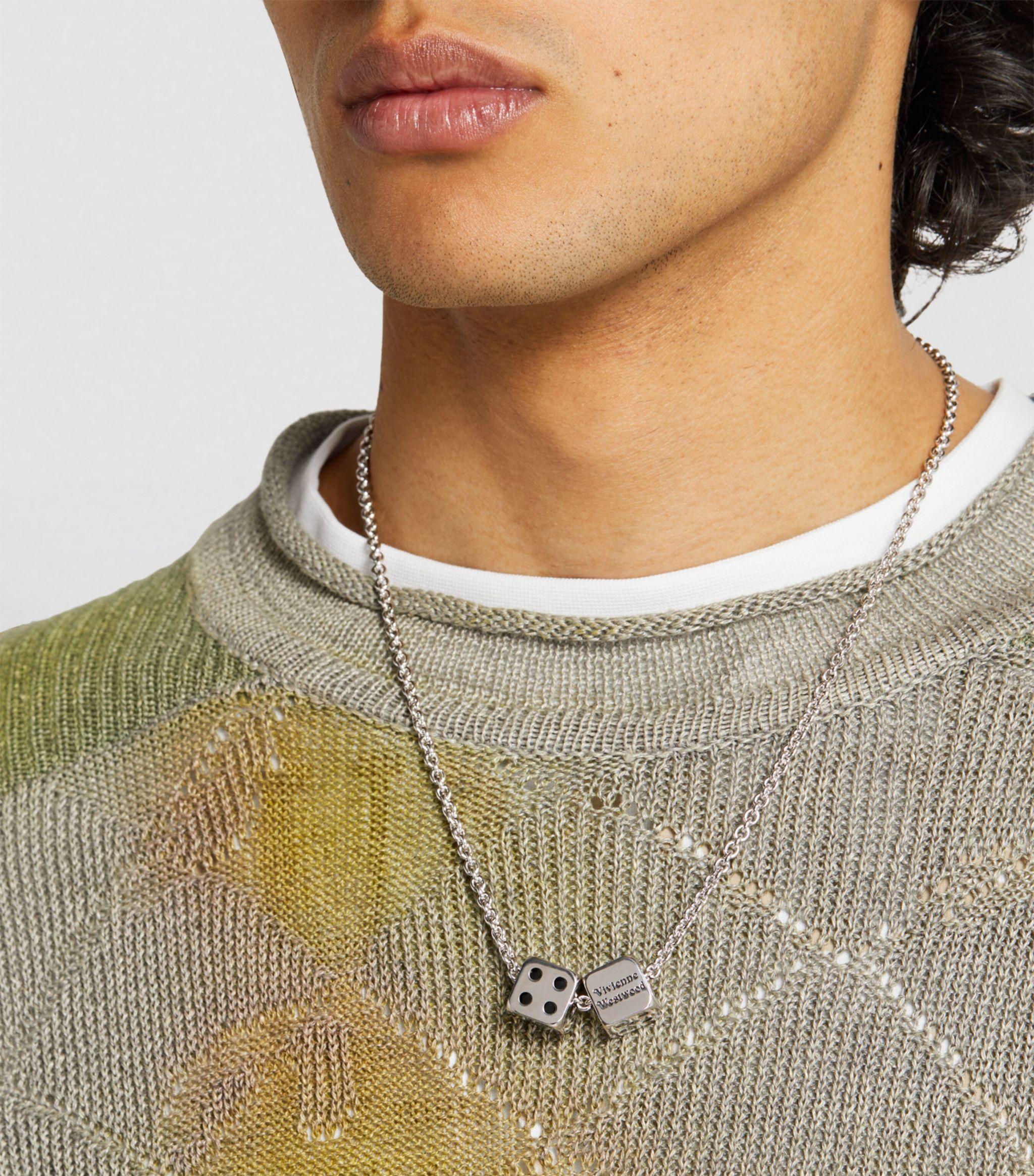 Vivienne Westwood Leicester Dice Necklace in Metallic for