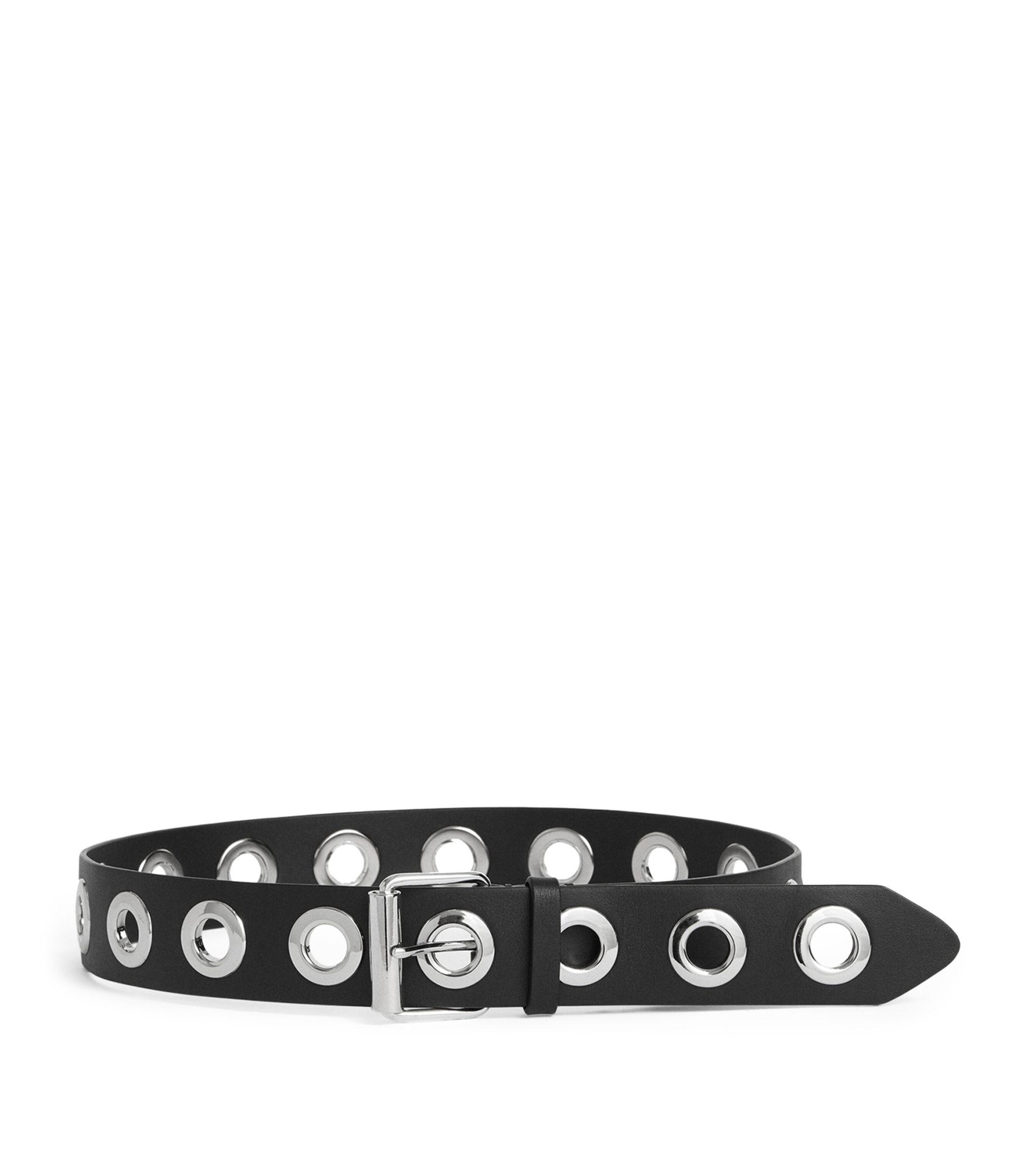 AllSaints Denim Leather Dani Eyelet 