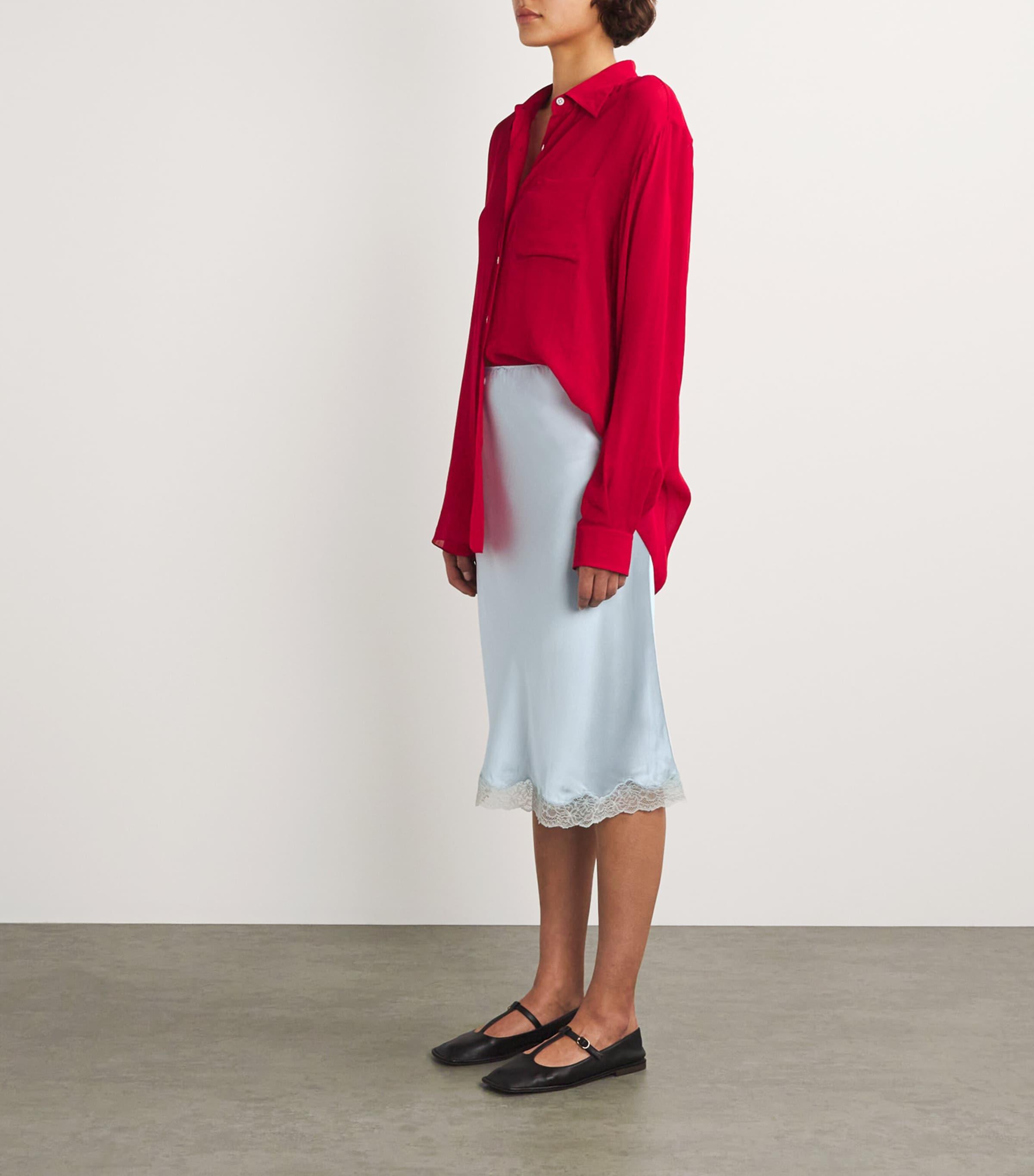 【TheRow】IRENE MIDI SIRT IN SILK SATIN THE ROW Irene Silk Slip Skirt | Neiman Marcus