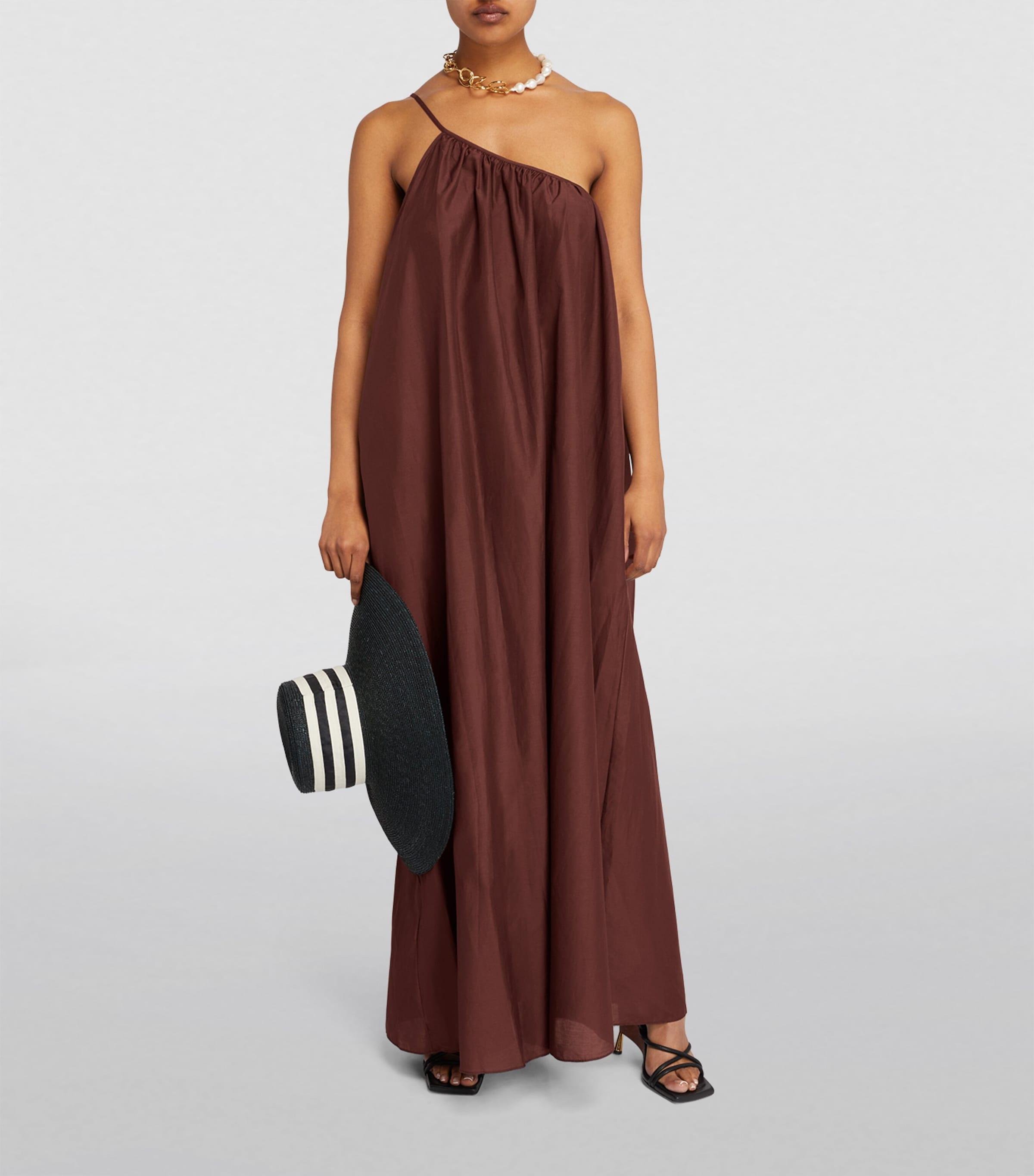 matteau gathered one shoulder dress Matteau Gathered One Shoulder Dress in Black