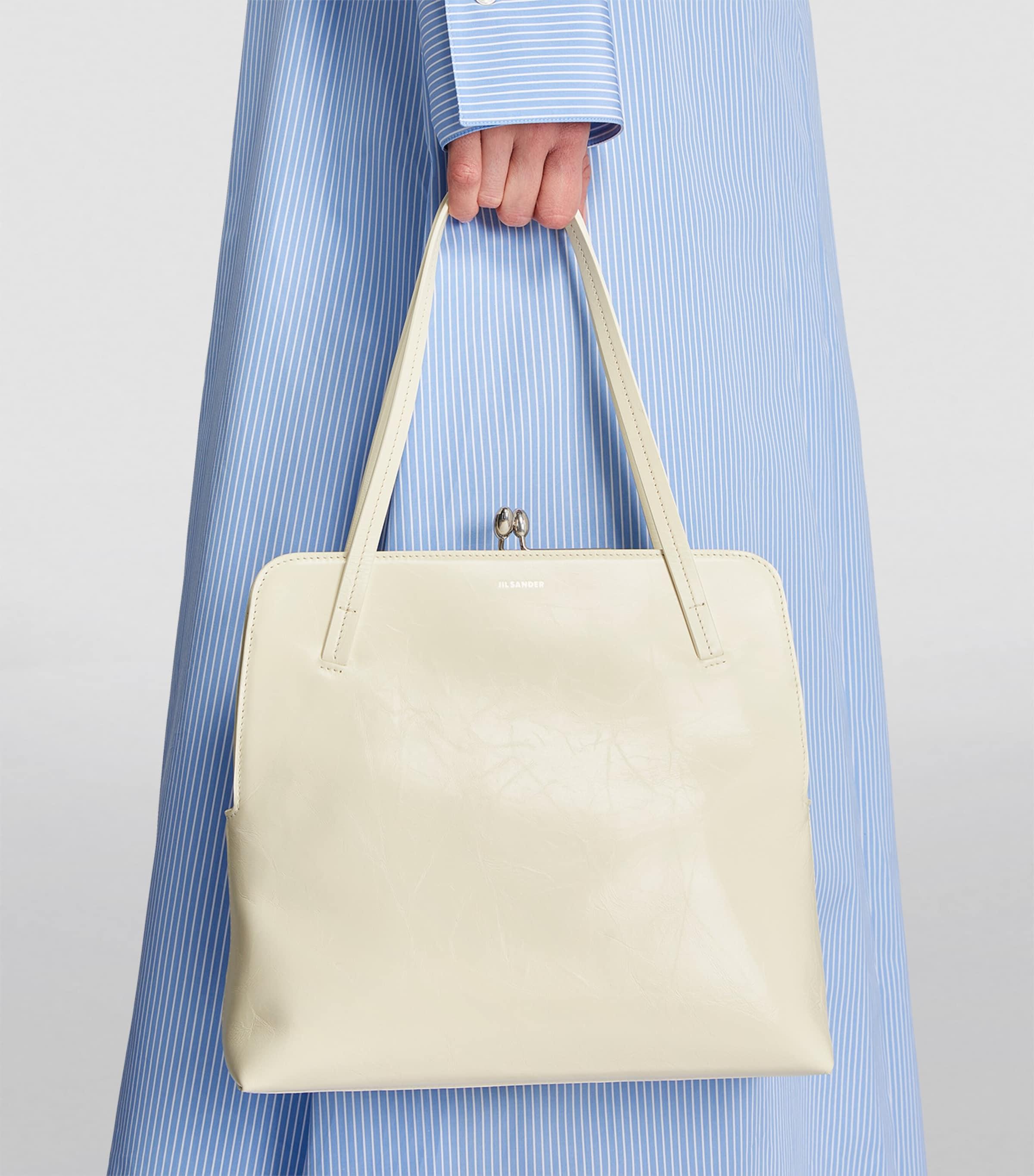 Jil Sander Medium Goji Square Bag in Natural | Lyst UK