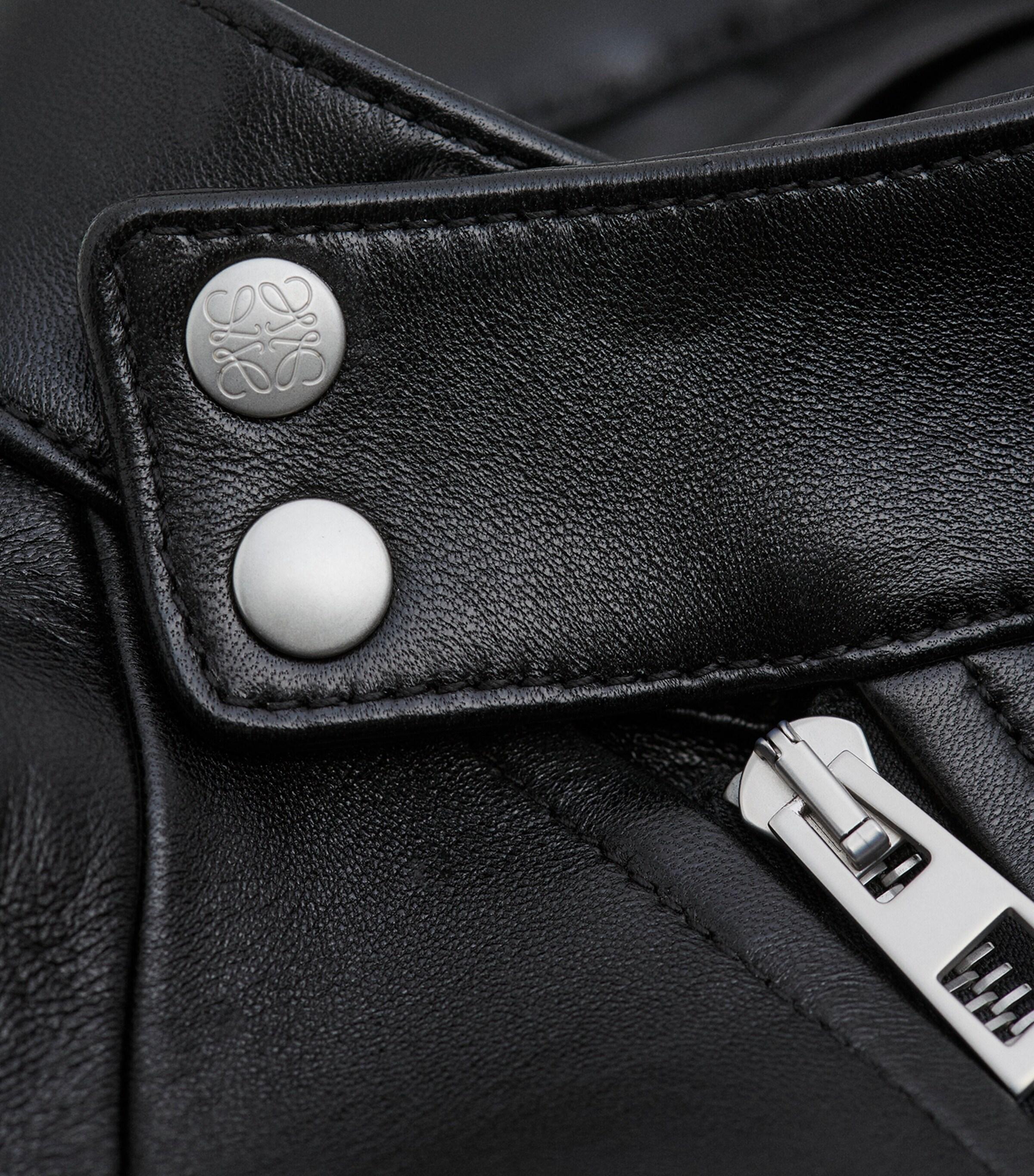 Loewe Leather Trapeze Jacket in Black | Lyst