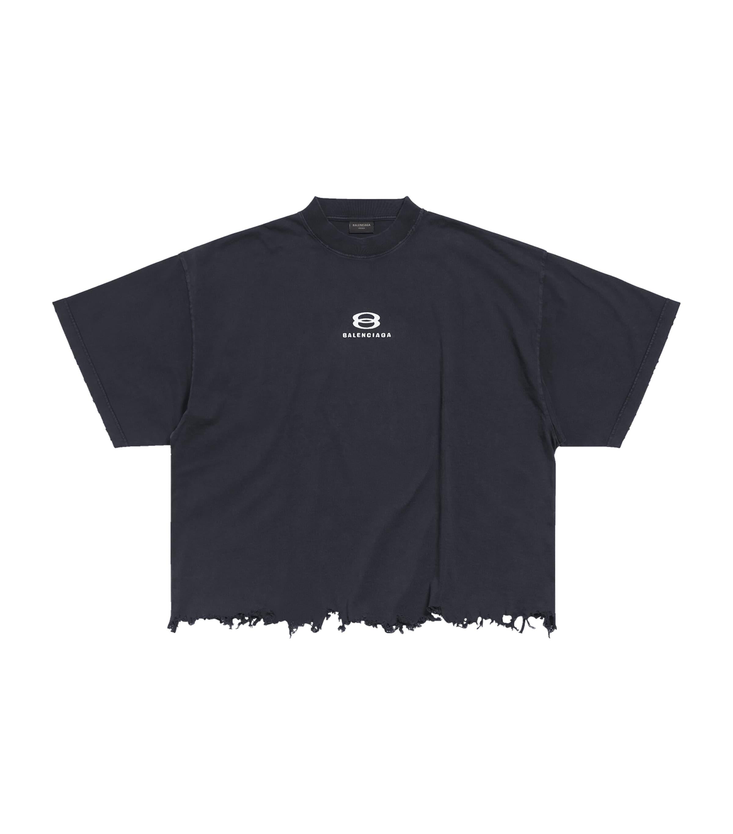 Balenciaga Distressed Unity Sports Icon T-Shirt in Blue | Lyst
