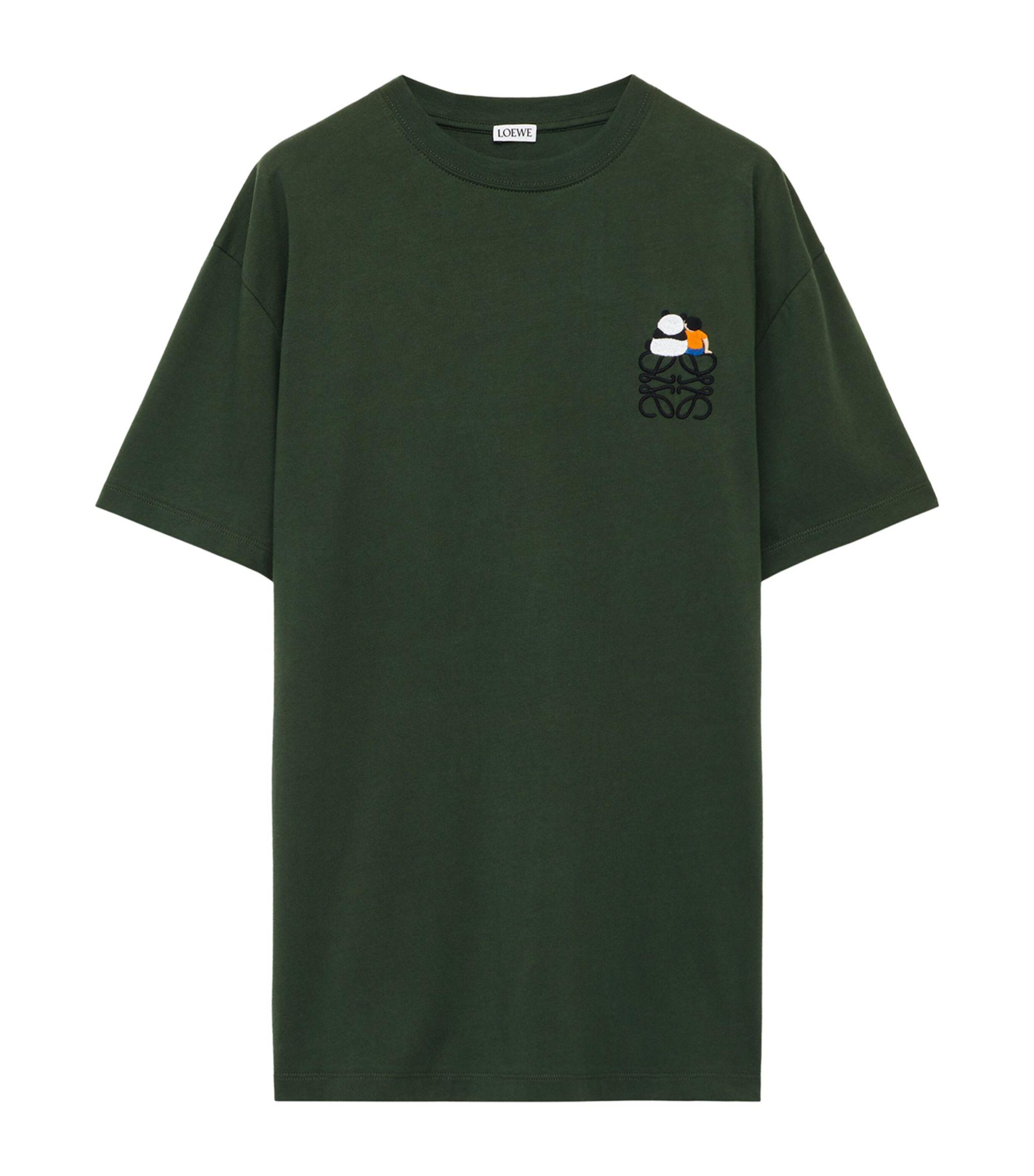 Loewe X Suna Fujita Logo T-shirt in Green for Men | Lyst Loewe X Suna Fujita Logo T-shirt in Green for Men | Lyst