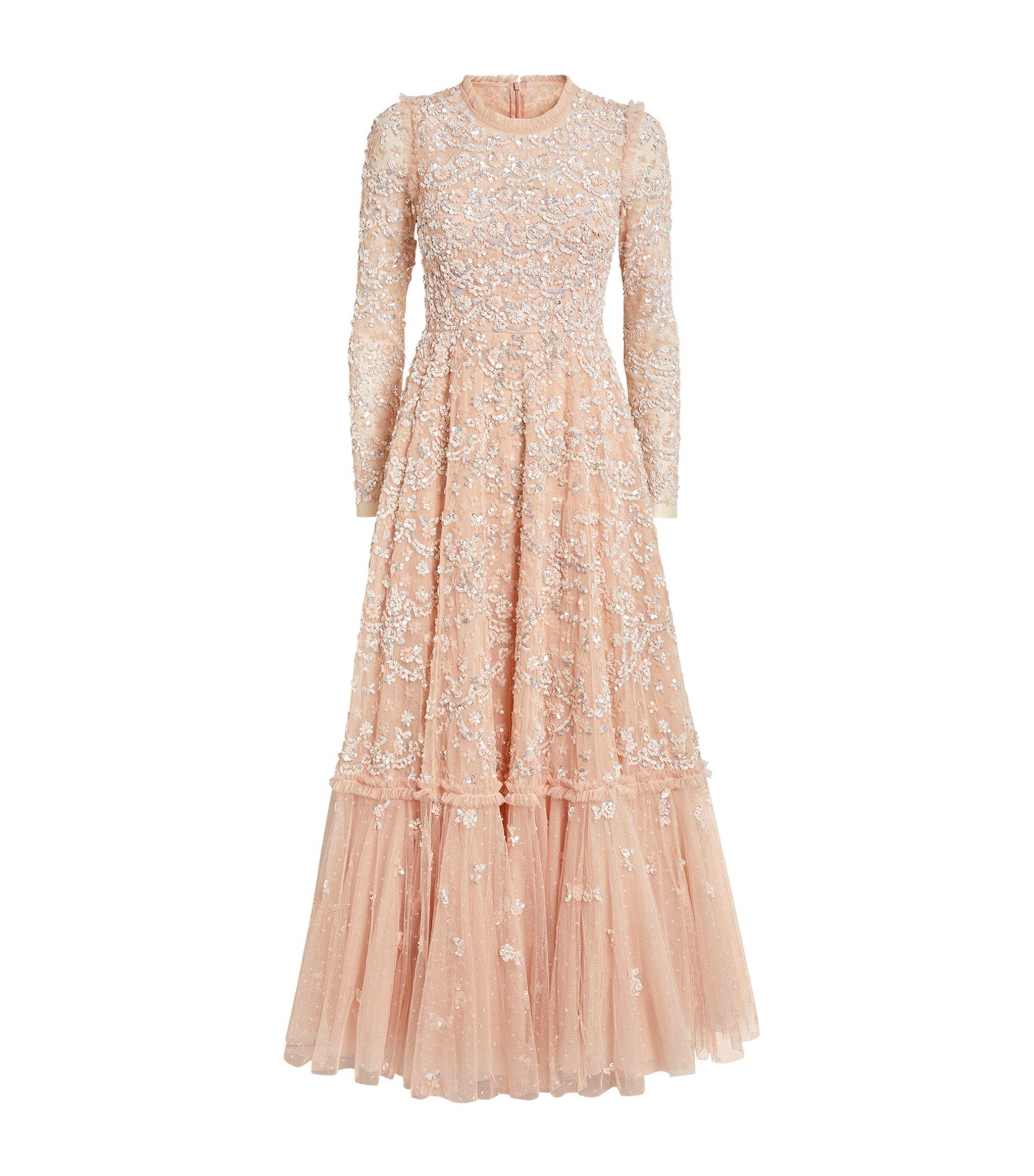 Needle & Thread Sequinned Alina Gown in Pink Lyst