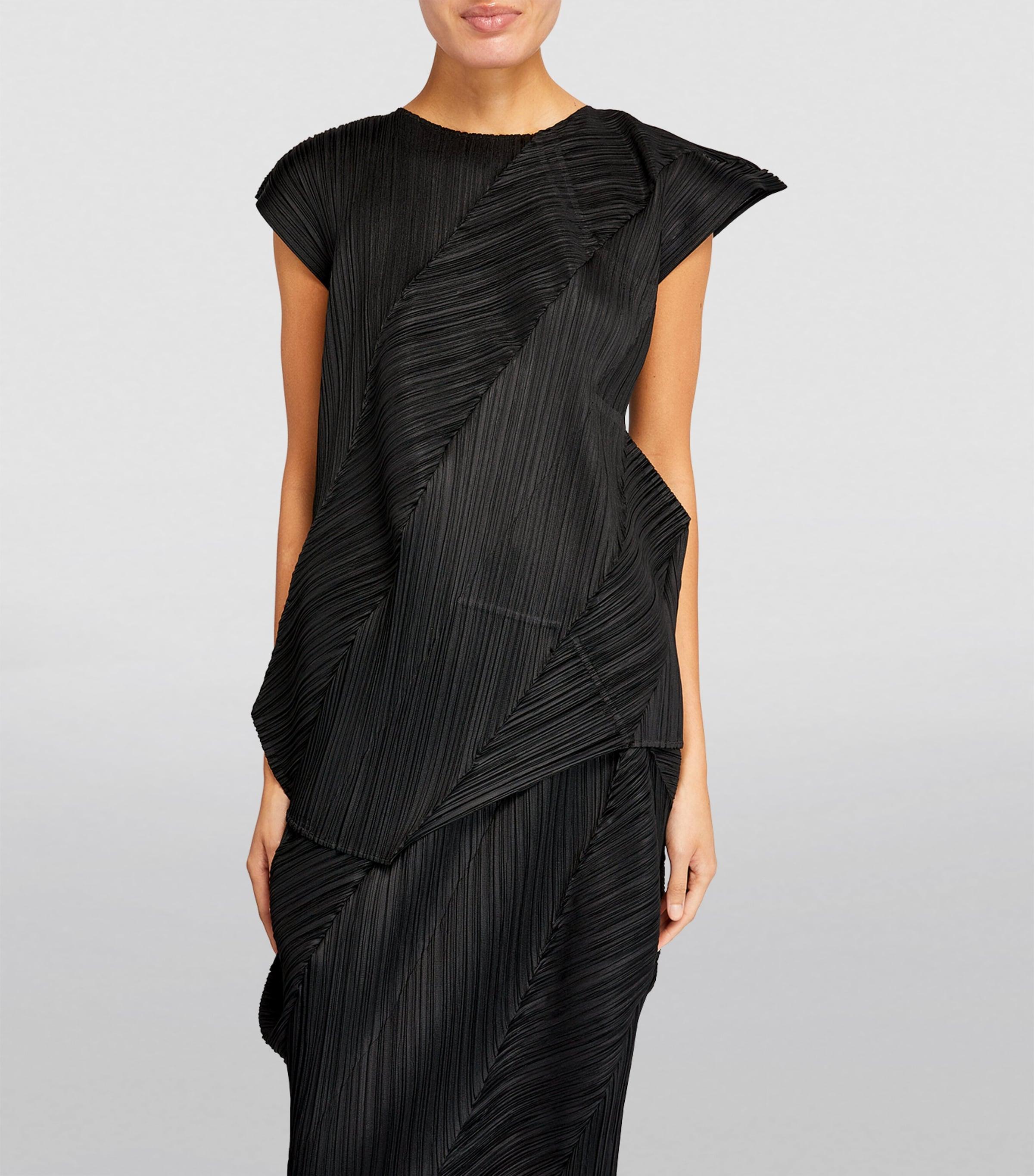 大特価 Top Kombu Asymmetric Miyake Issey Please Pleats in Lyst | Black トップス