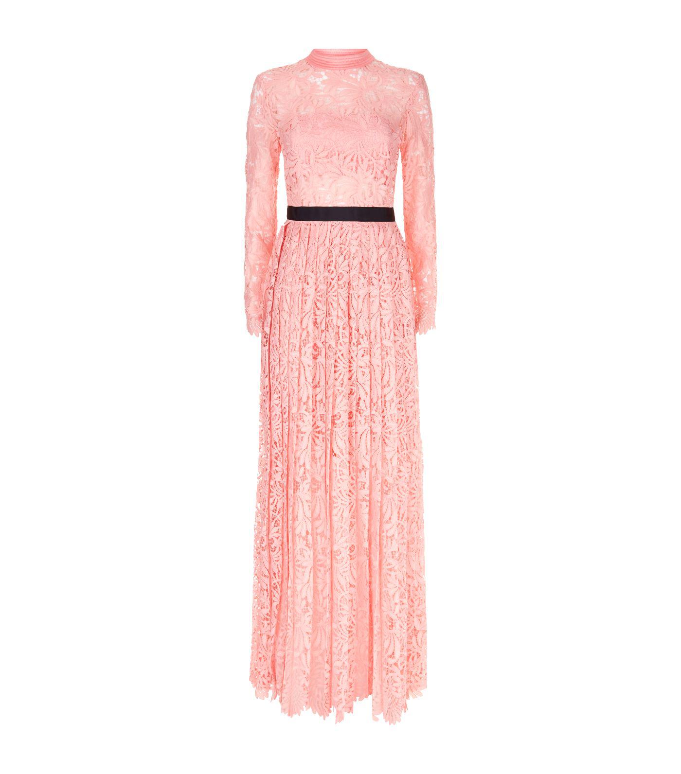 self portrait pink floral dress