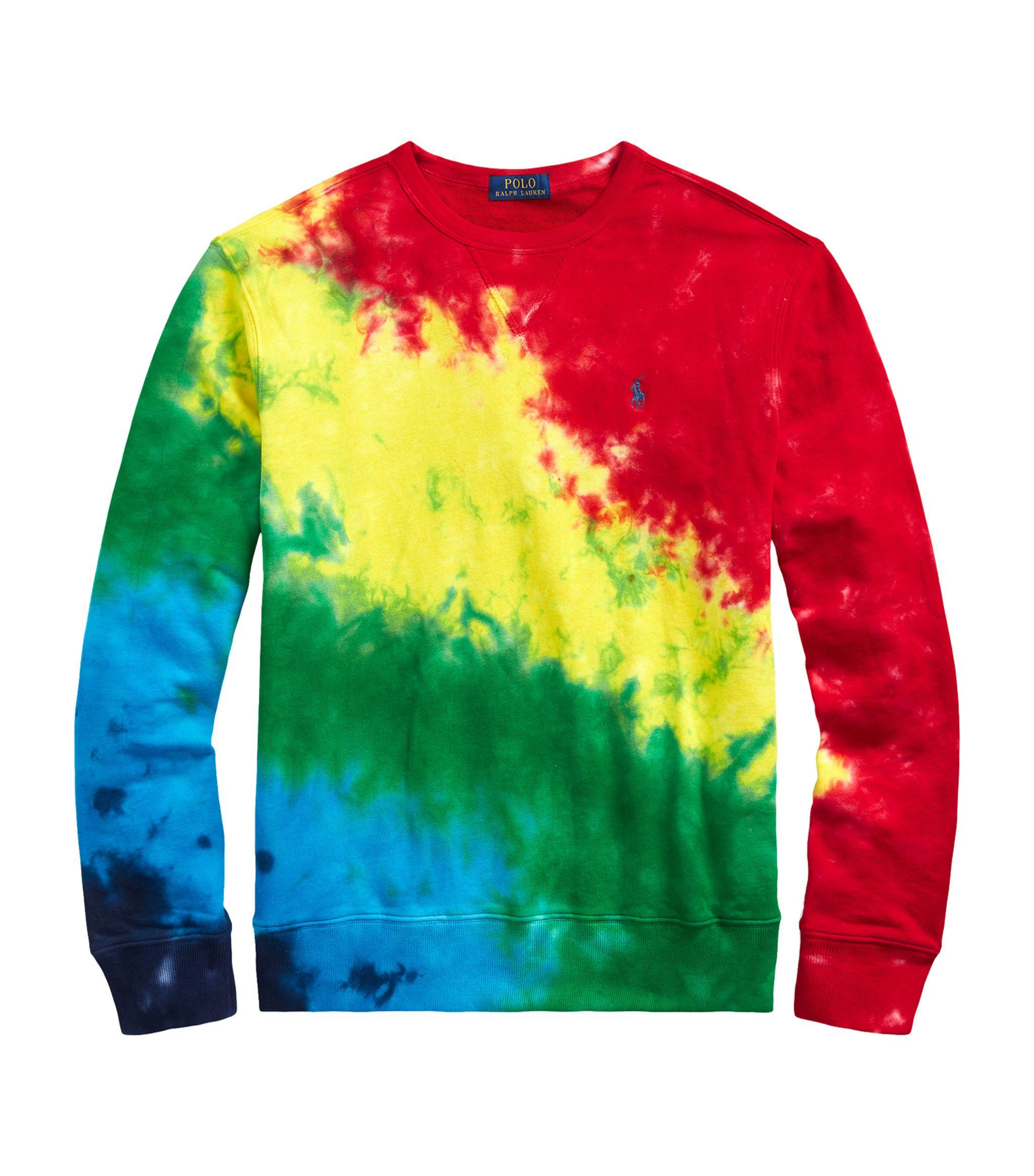 polo tie dye sweatshirt