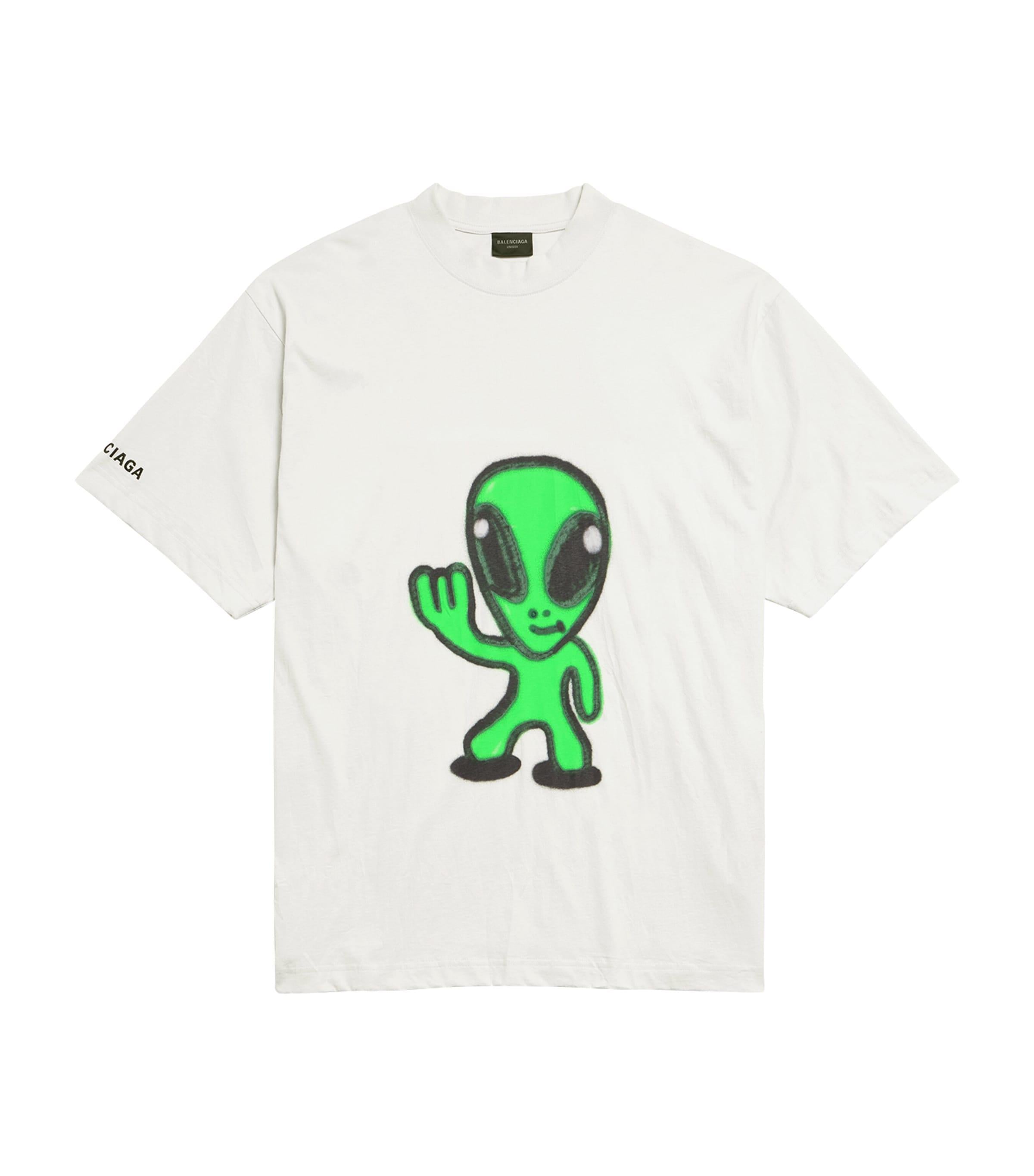 BALENCIAGA21SS エイリアン Tシャツ Balenciaga Oversized Cotton Alien T-Shirt in White for Men | Lyst
