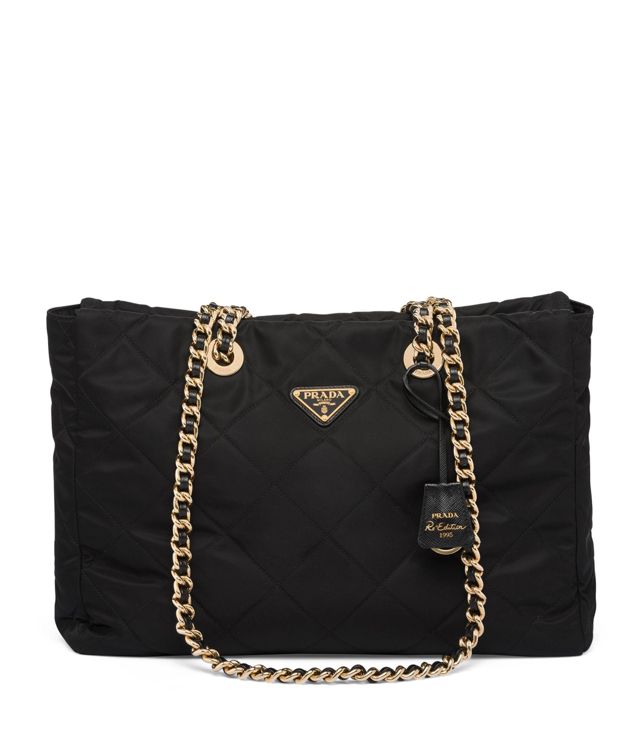 Prada Large Re nylon Tote Bag in Black Lyst UK