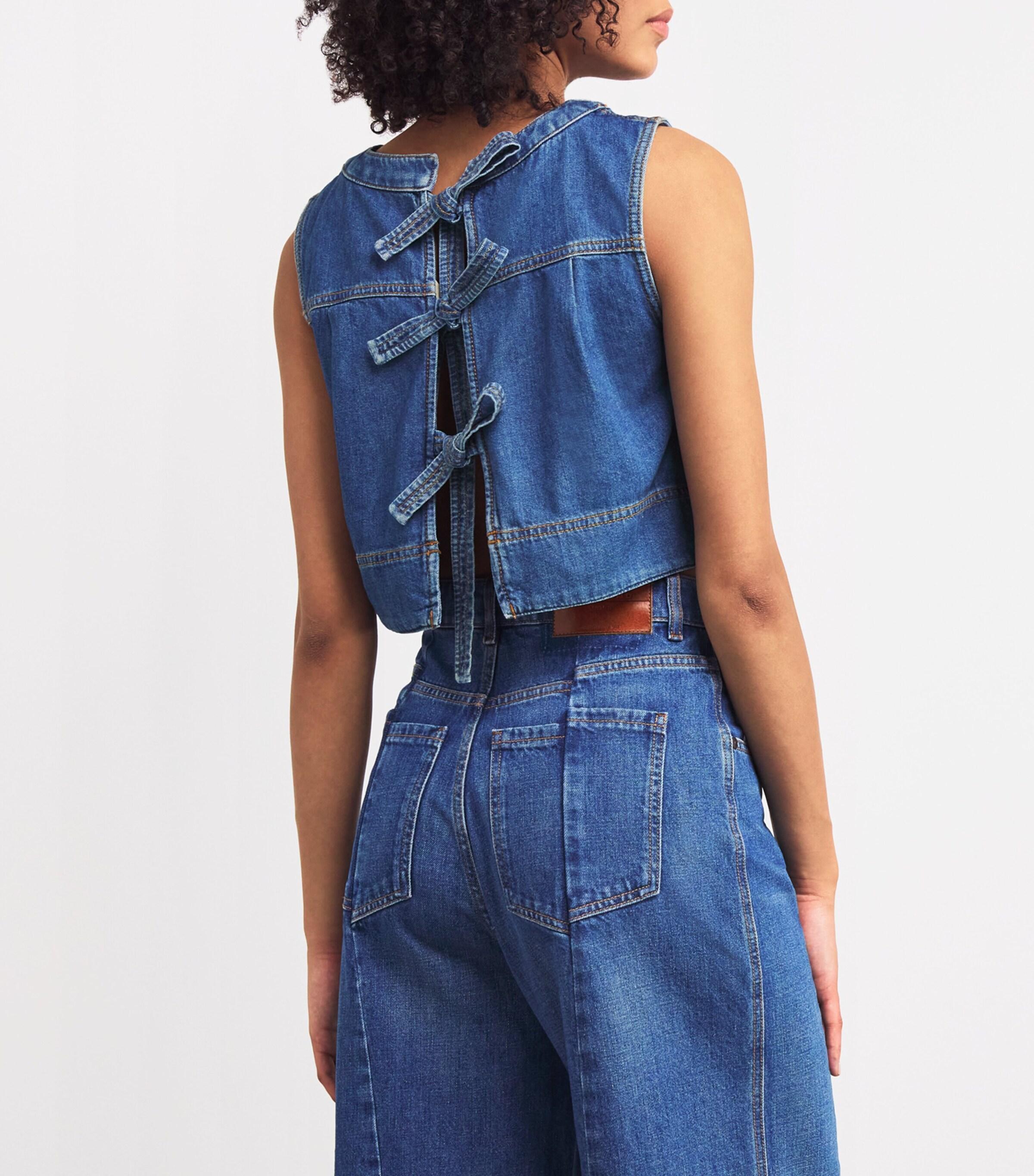 Weekend by Maxmara Denim Magia Top in Blue | Lyst