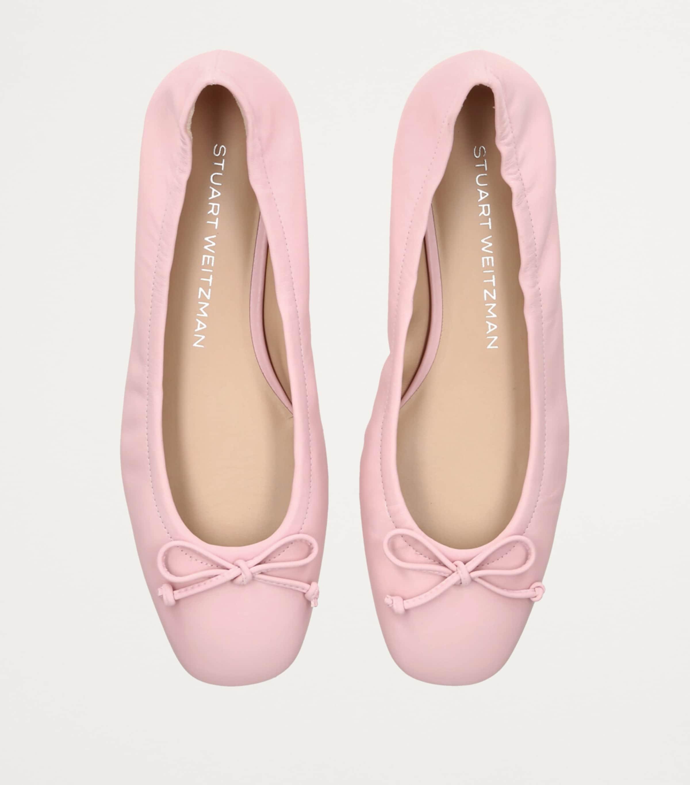 Stuart Weitzman Leather Bria Ballet Flats in Pink Lyst UK