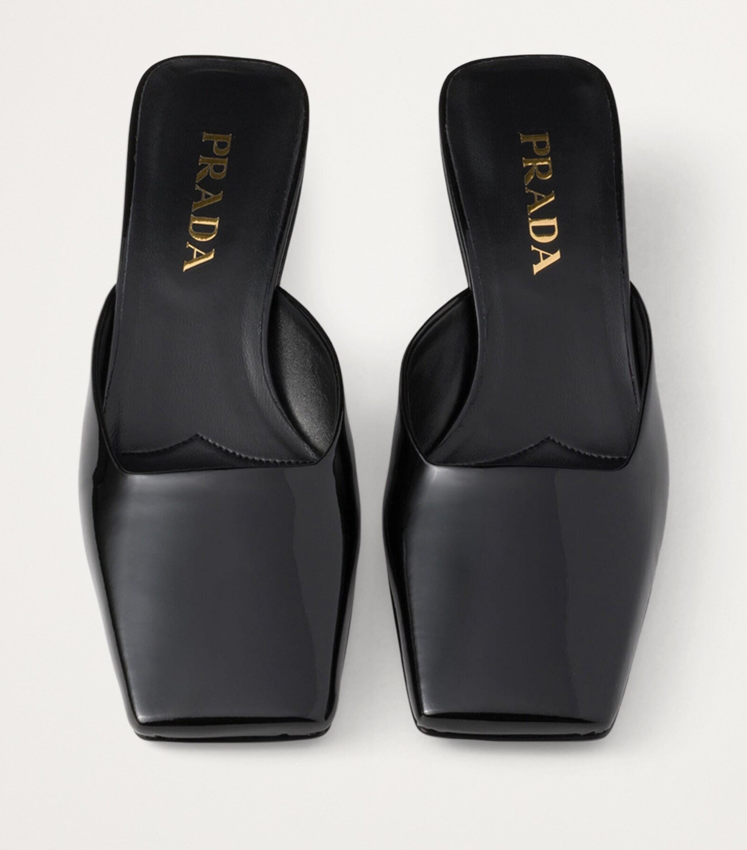 Prada kitten heel mules discount