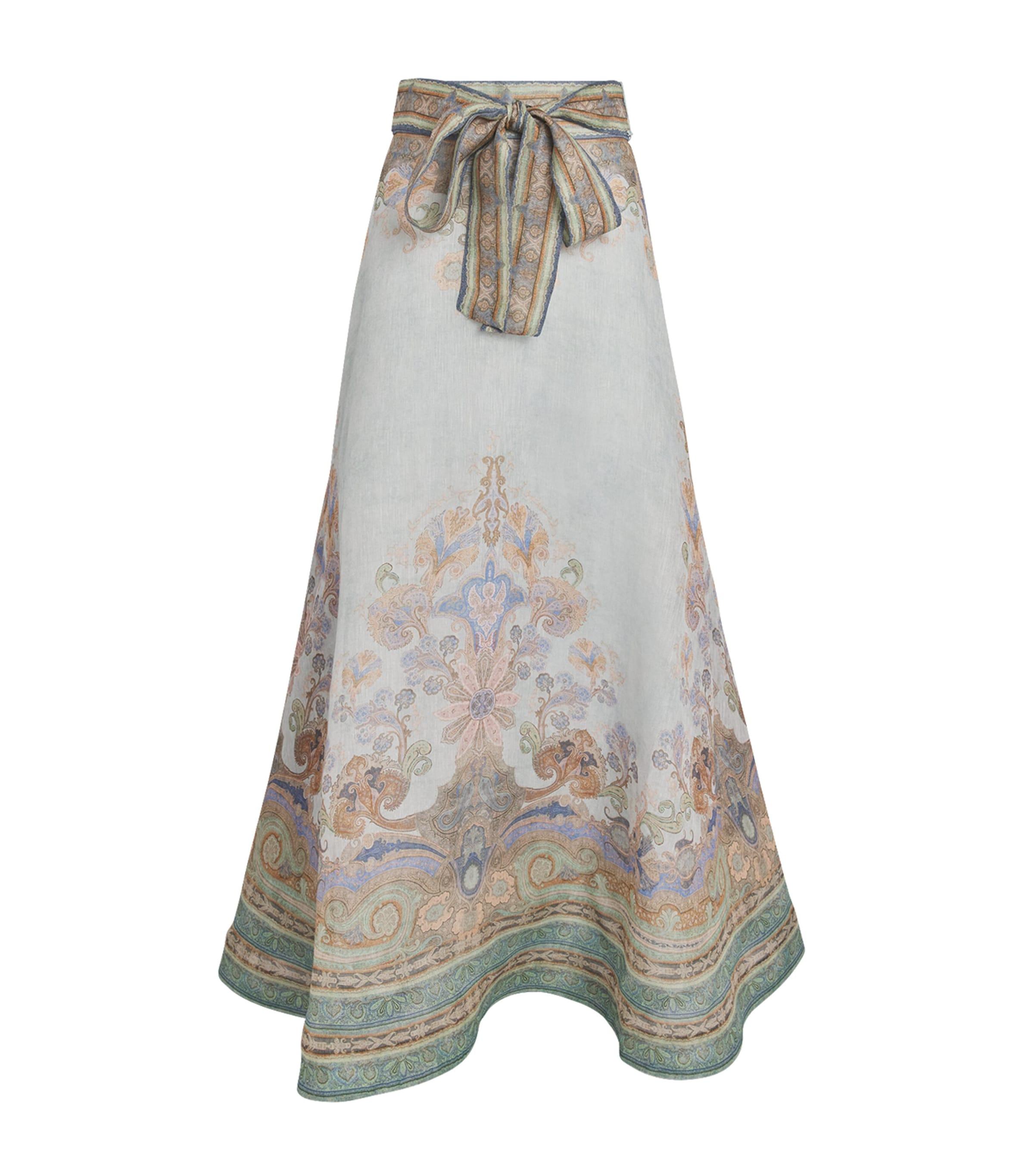 Zimmermann Paisley Print Eden Maxi Skirt in Grey | Lyst UK