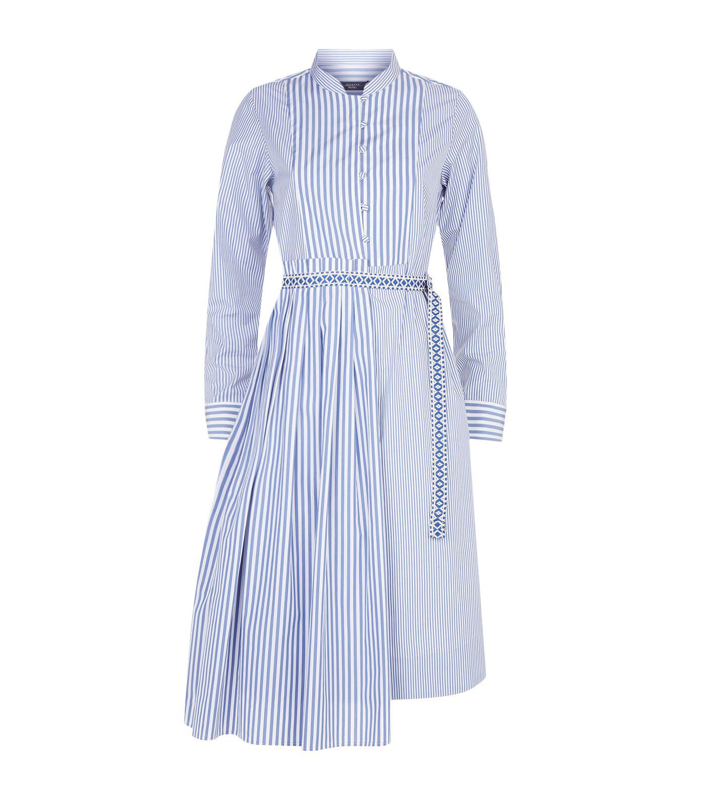 Weekend by Maxmara Cotton Striped Shirt Dress in Navy (Blue) - Lyst