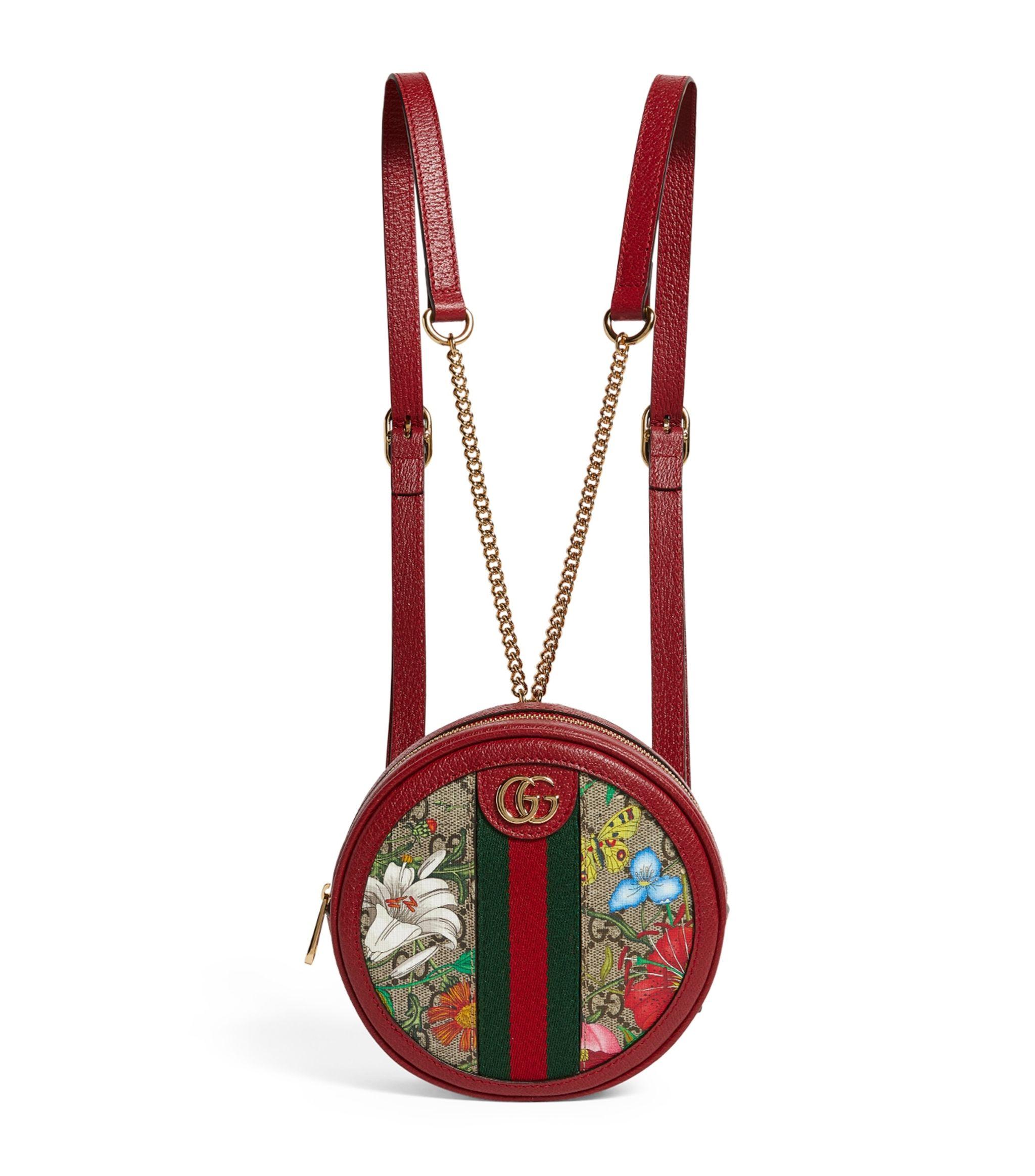 Gucci Multicolor GG Flora Coated Canvas Ophidia Small Backpack Bag -  Yoogi's Closet