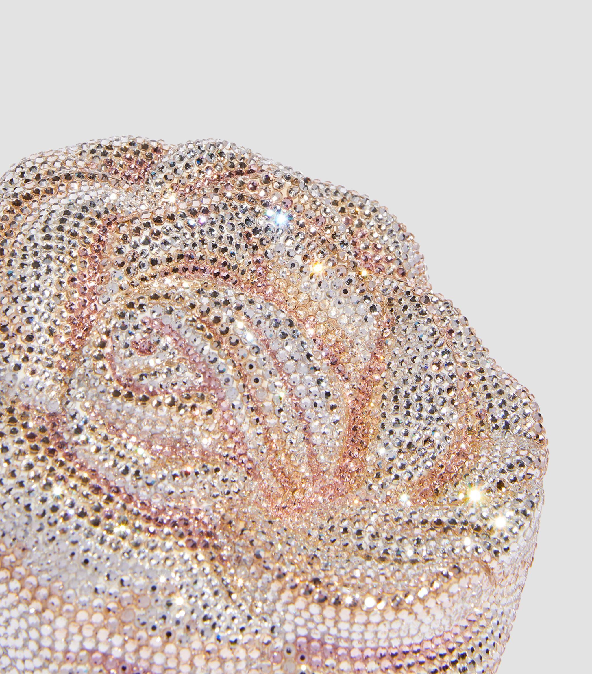 Judith Leiber Crystal-embellished Rose Clutch Bag in Natural