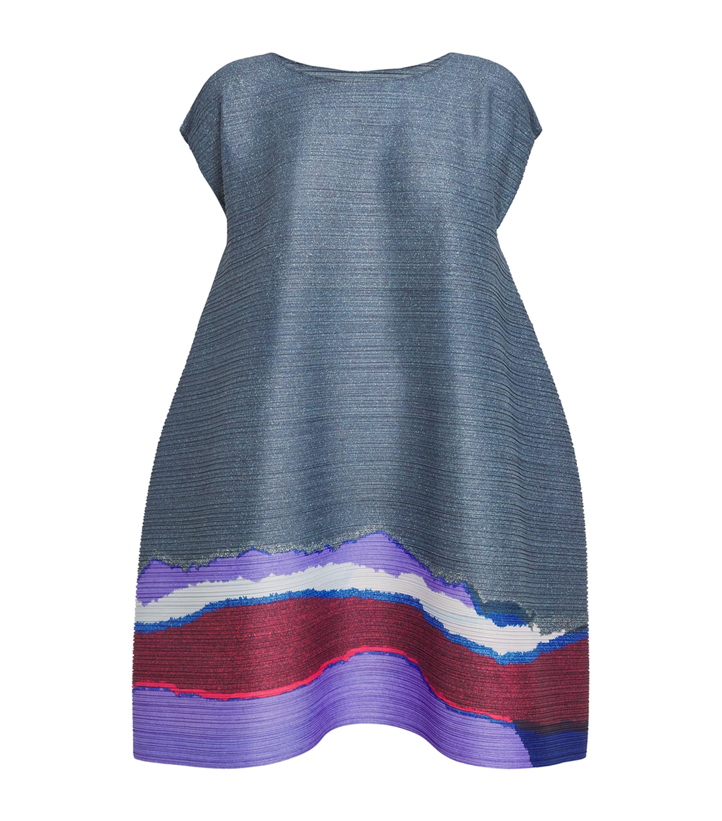 Pleats Please Issey Miyake Grainy Colors Top in Blue | Lyst UK