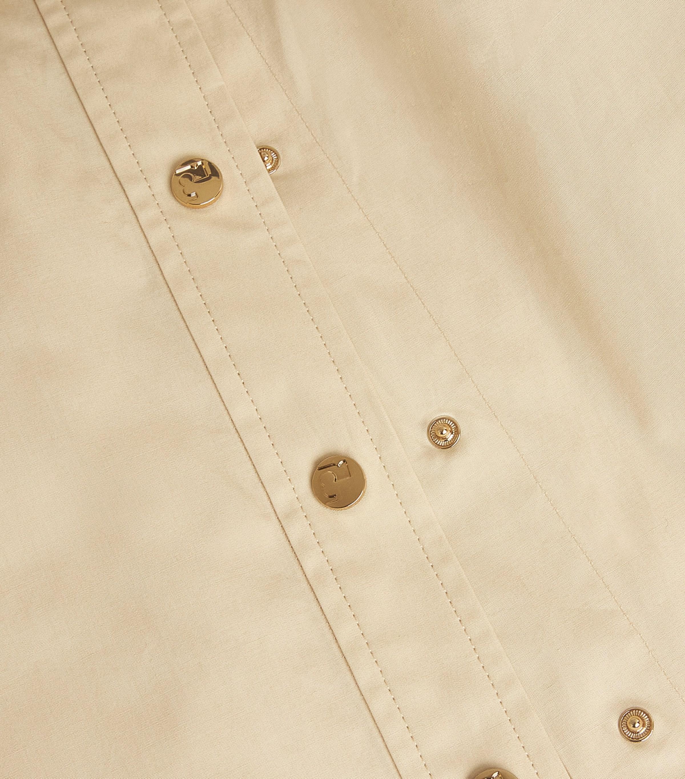 Tory Burch Poplin Camp Shirt in Natural | Lyst