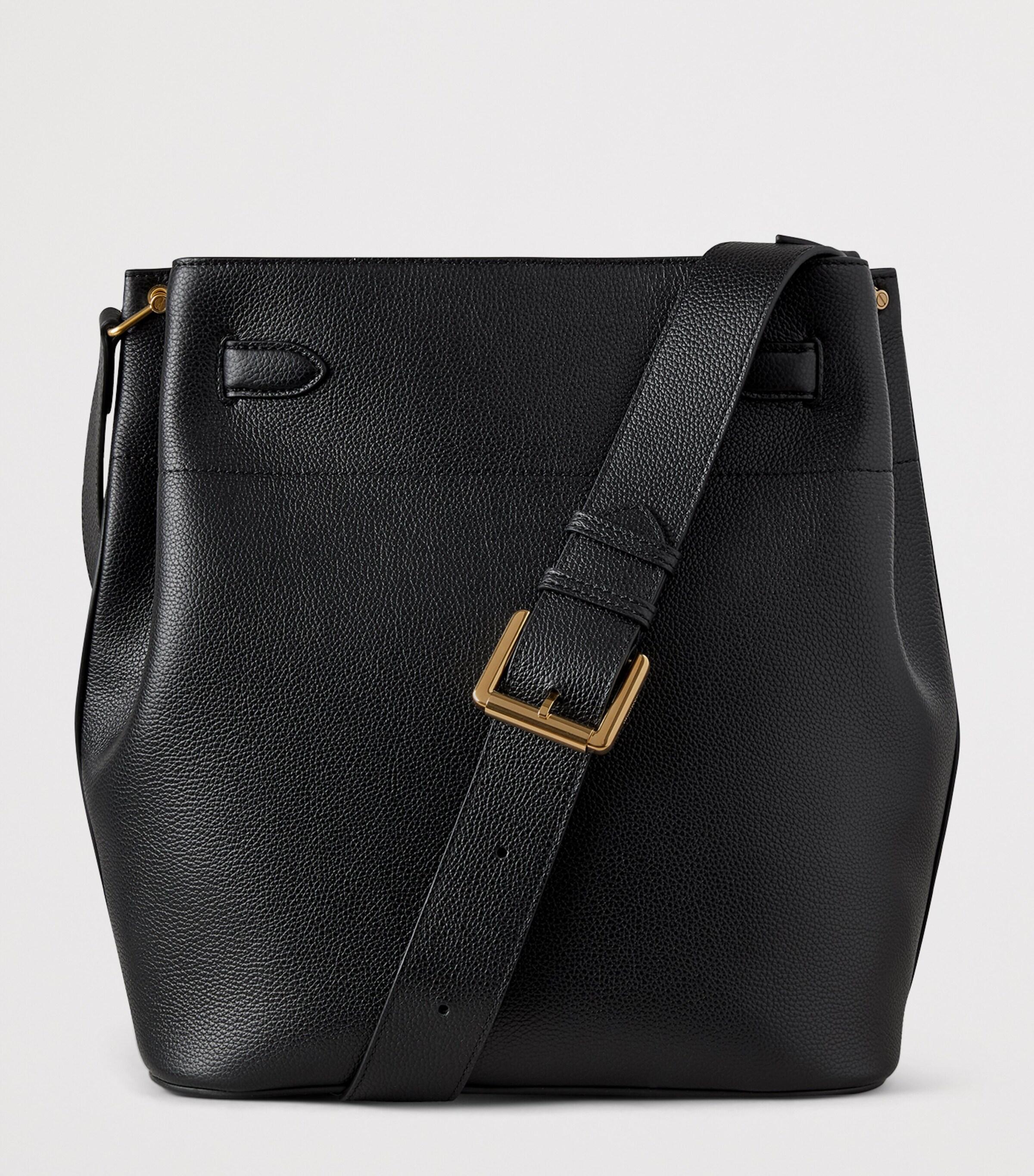 ショルダーバッグ・ポシェット MULBERRY Leather bucket bag with logo Mulberry Leather Bucket Bag With Logo in Pink | Lyst