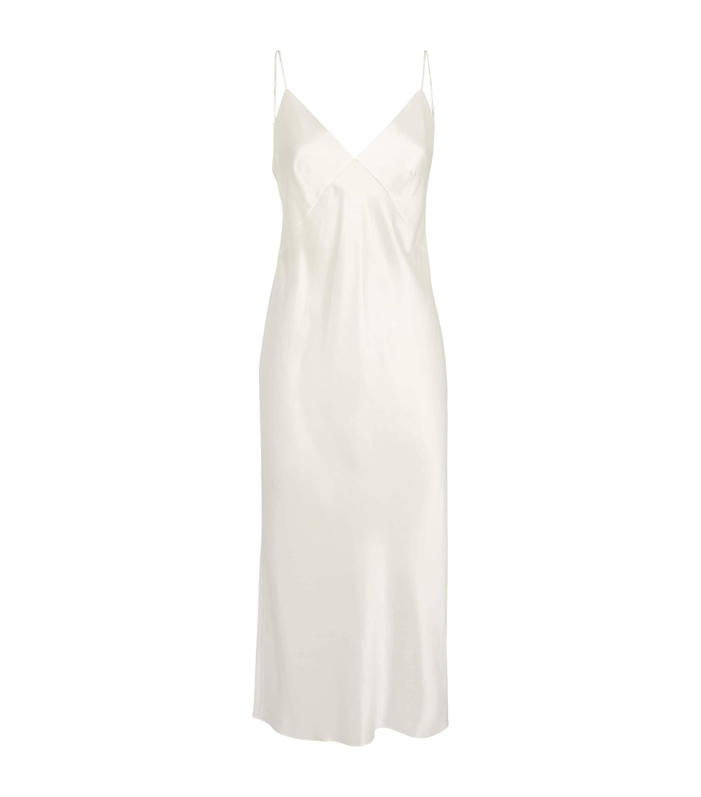 olivia von halle issa silk dress Olivia von Halle Issa V-Neck Silk Slip Dress